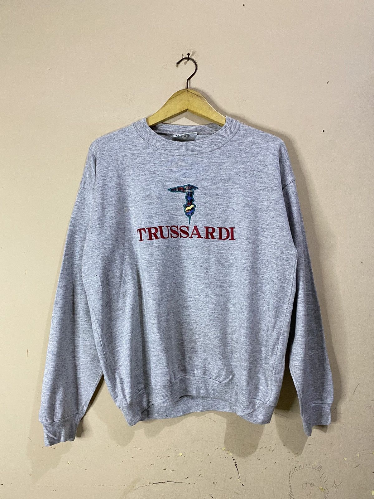 Vintage Vintage Trussardi Italy Embroidery Sweatshirt Size US M / EU 48-50 / 2 - 1 Thumbnail