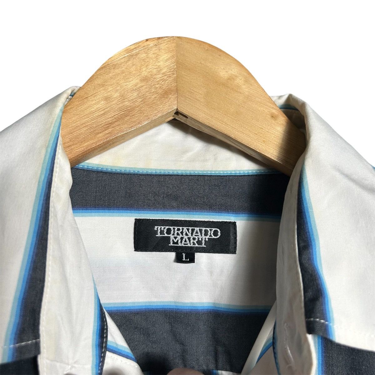 Tornado Mart Tornado Mart Block Color Button Up Shirt Size L / US 10 / IT 46 - 4 Thumbnail