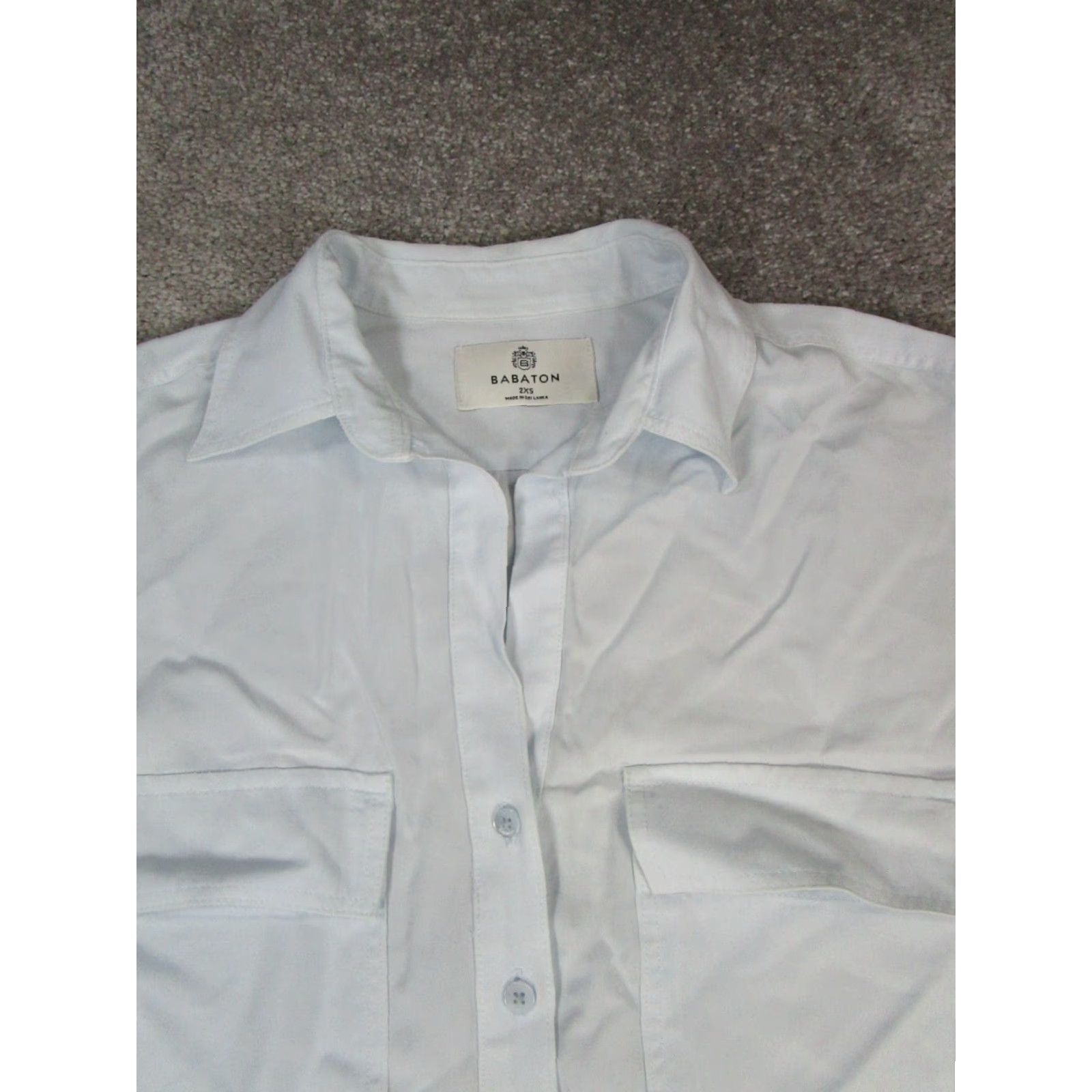 Vintage VINTAGE Babaton Blouse Shirt Womens 2XS Blue Long Sleeve Collared Button Lyocell 90s Size XXS / US 00 / IT 34 - 2 Thumbnail