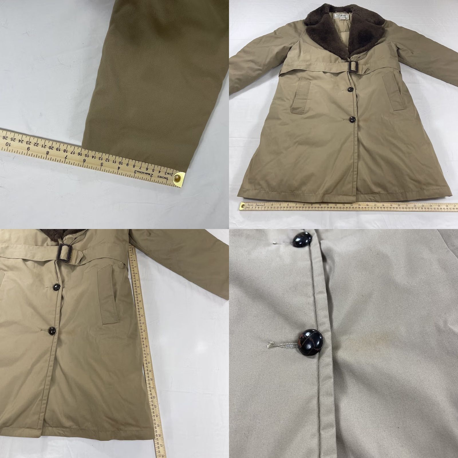 Vintage VINTAGE L.L. Bean Down Mainer Jacket Parka Belted 18 Beige Womens 80s USA Size XXL / US 16-18 / IT 52-54 - 8 Thumbnail