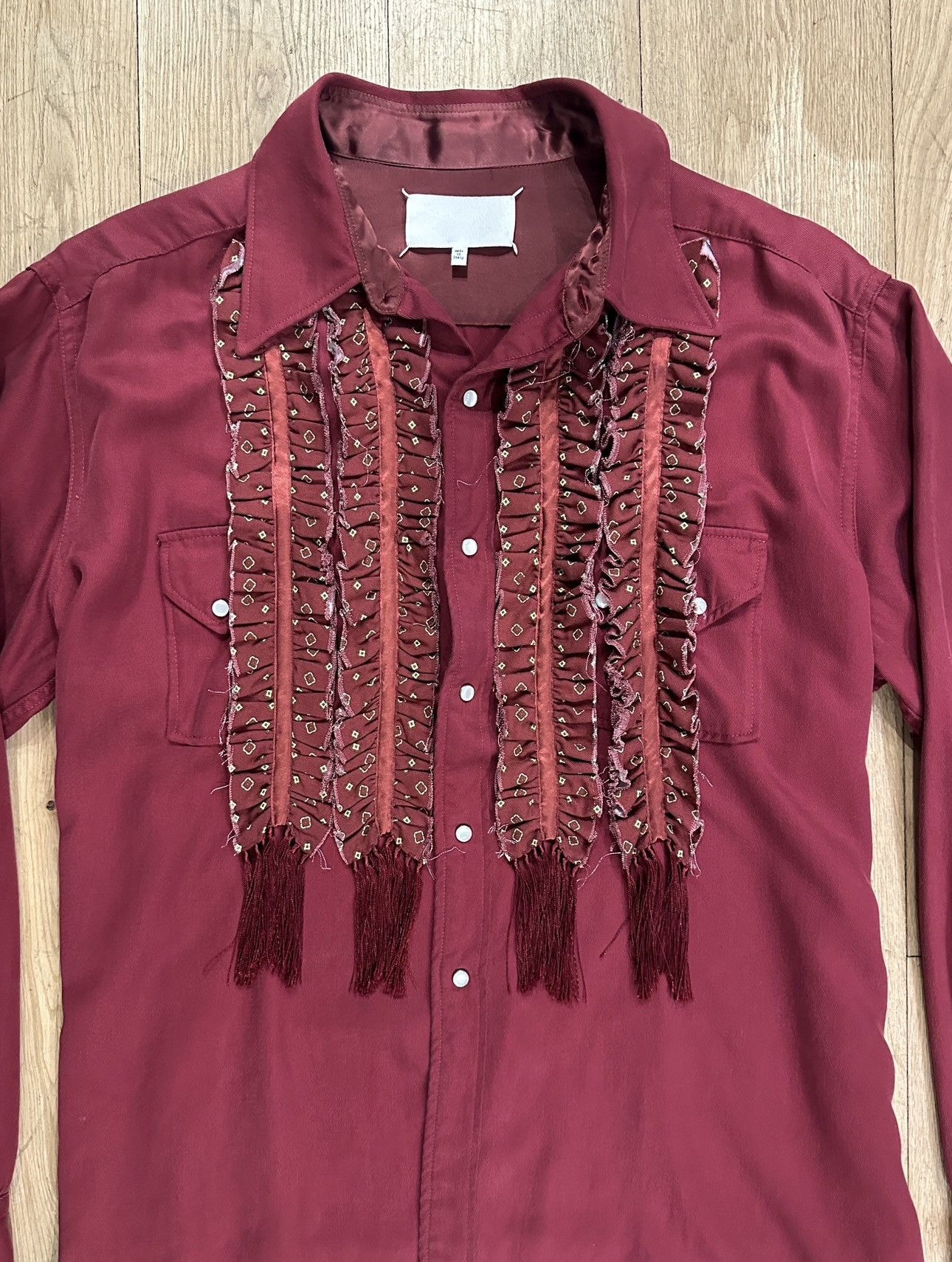 Maison Margiela Maison Margiela FW23 Shredded Scarf Shirt (Showroom Sample) Size US L / EU 52-54 / 3 - 3 Thumbnail