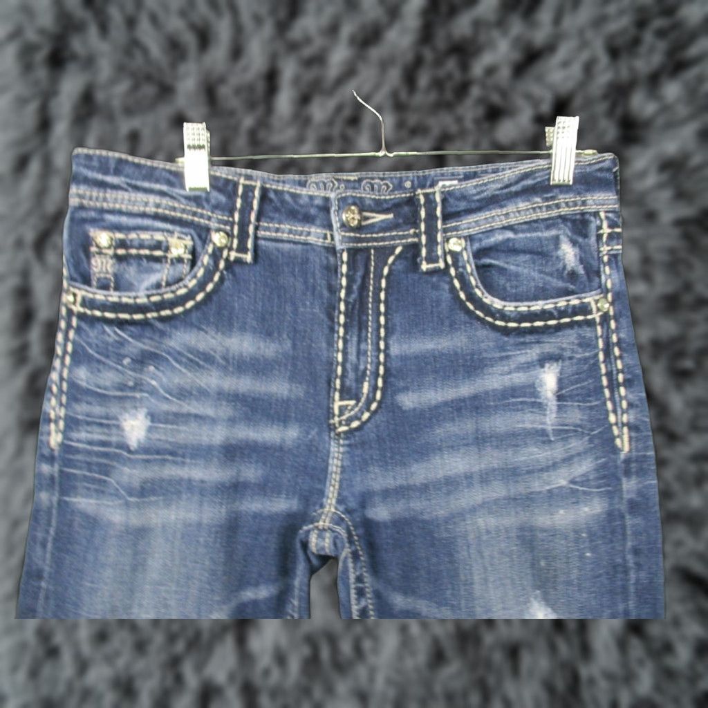 Miss Me Miss Me Jeans Woman 27 Boyfriend Capri Rhinestone Denim Blue 27 Miss Me Womens Jeans 27 Boyfriend Rhinestone Capri JPB5014-6 Size 27" / US 4 / IT 40 - 1 Thumbnail