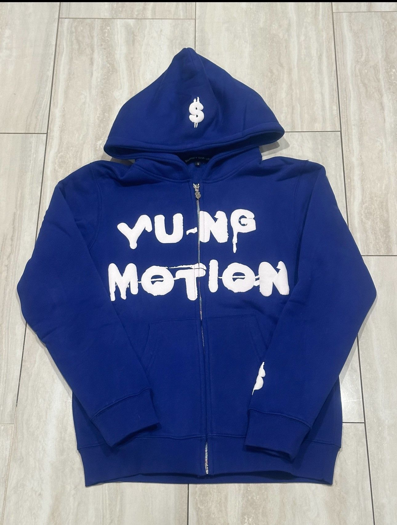 Other Blue “MONEY CHASER” zip up hoodie Size US S / EU 44-46 / 1 - 1 Thumbnail