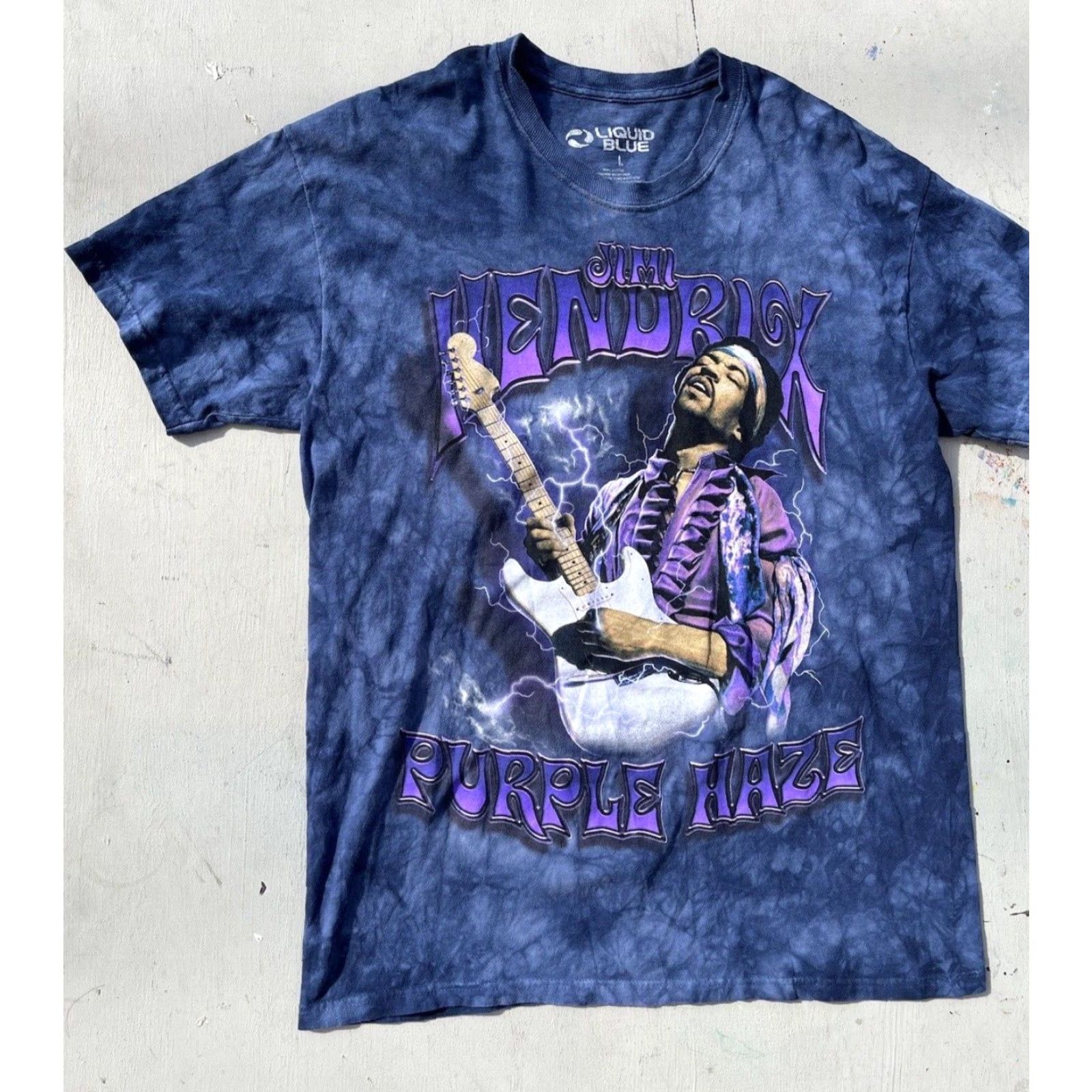 Liquid Blue VINTAGE Men’s Liquid Blue T-Shirt Blue Jimi Hendrix L 60s Psych Rock Guitar Legend Blues Tie Dyed Size US L / EU 52-54 / 3 - 4 Thumbnail