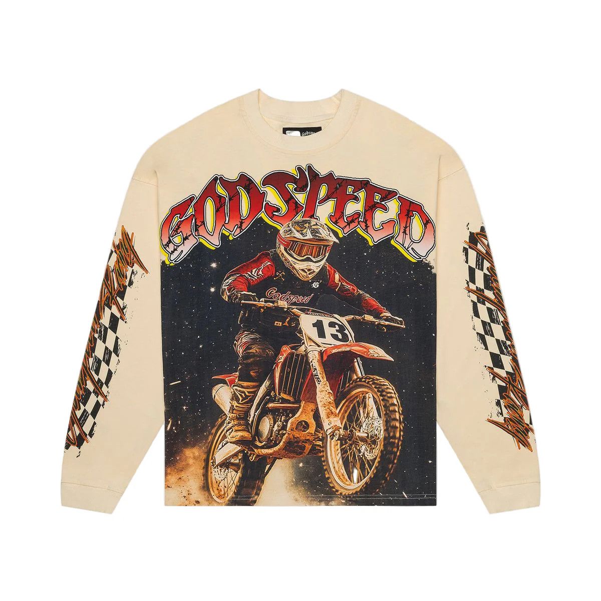 Godspeed Godspeed Full Throttle LS T-Shirt "Bone" Size US XXL / EU 58 / 5 - 1 Thumbnail