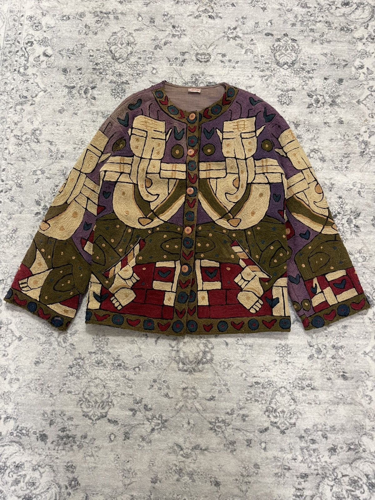 Japanese Brand VERY RARE LAKSHMI KAPITAL STYLE HAIRY BOILED CARDIGAN Size US S / EU 44-46 / 1 - 1 Thumbnail