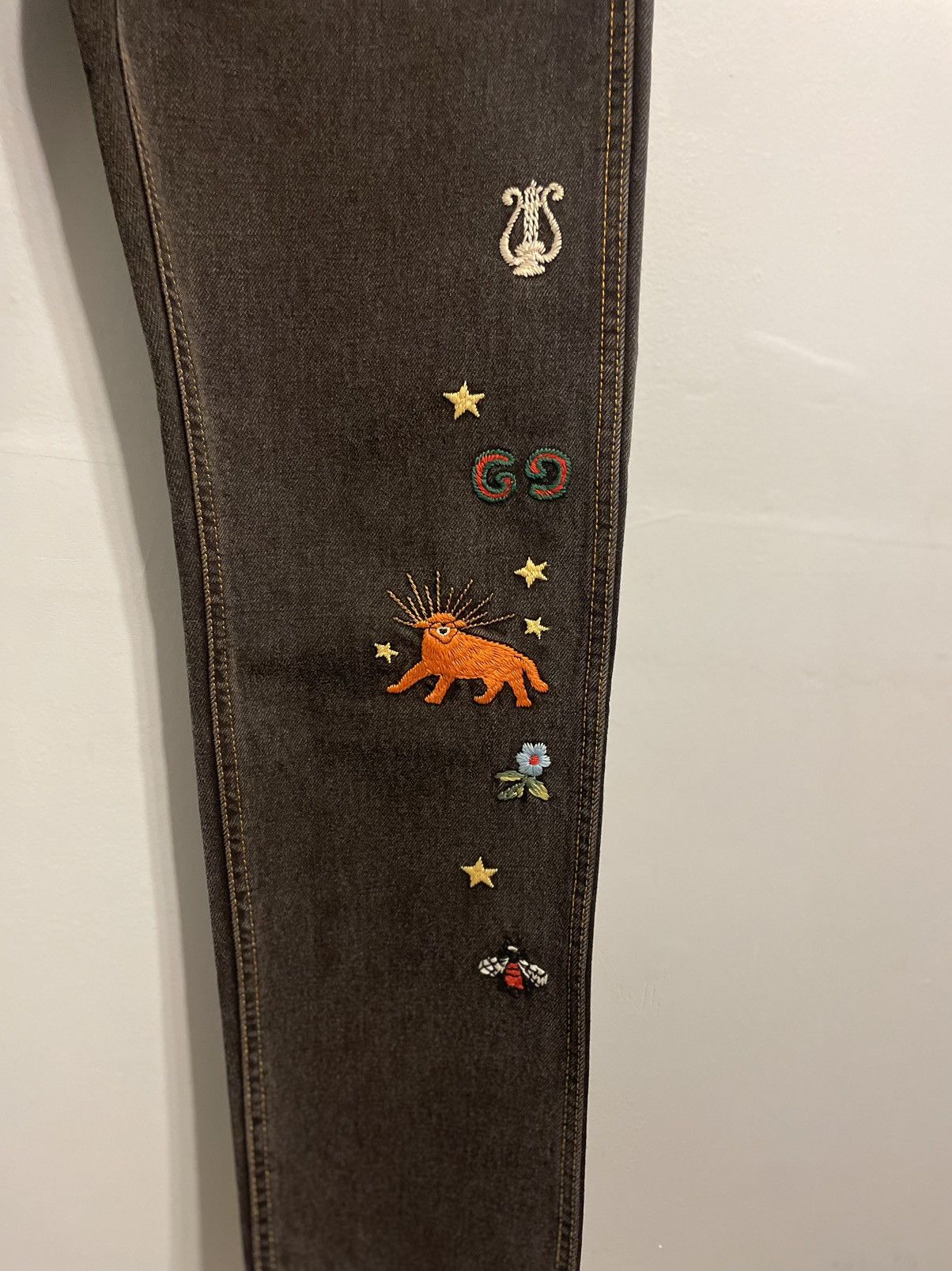 Gucci Gucci Embroidered Jeans Size US 32 / EU 48 - 2 Thumbnail