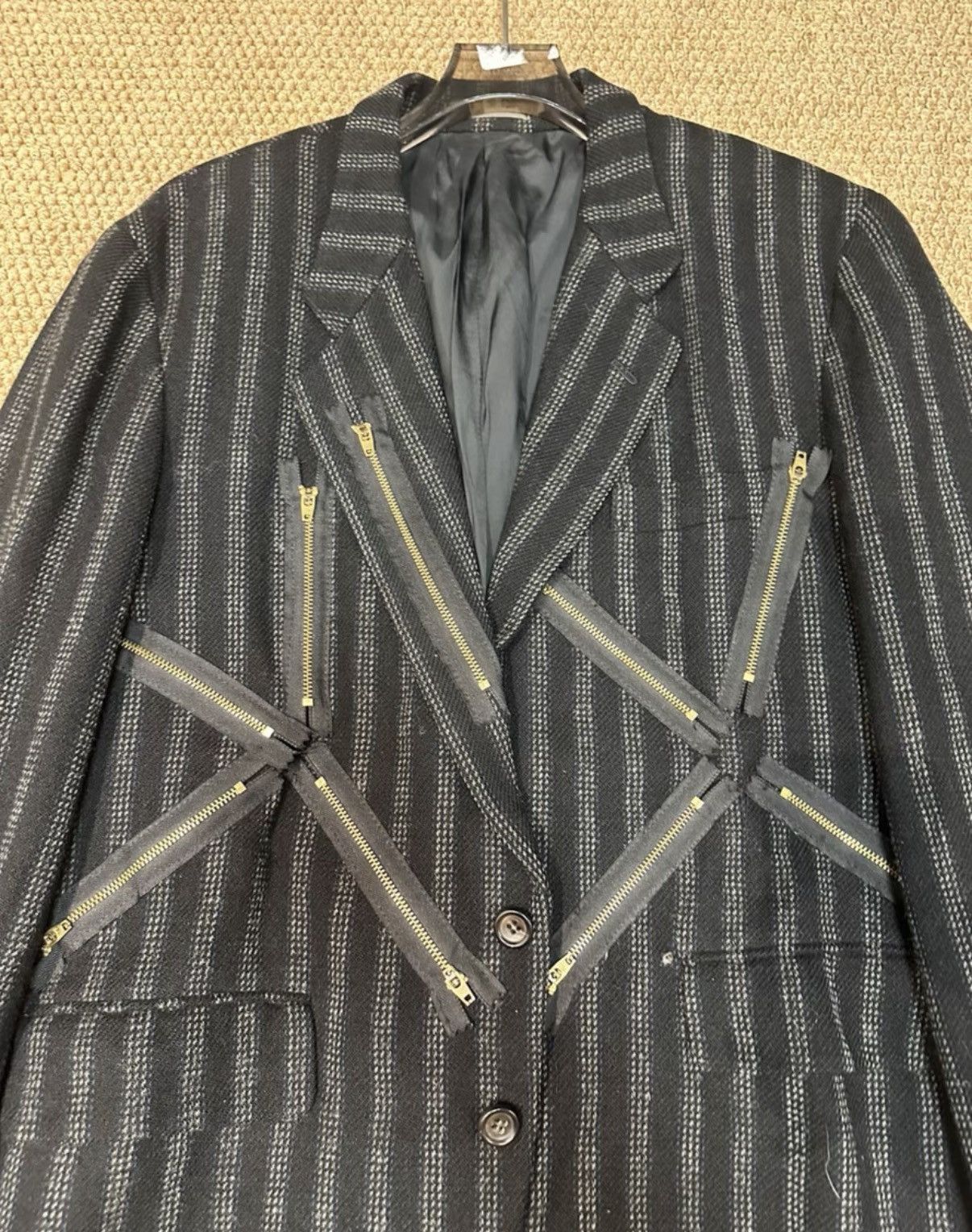 Comme des Garcons Comme des Garçons Vertical Stripe Zip Blazer K23 Size US S / EU 44-46 / 1 - 4 Thumbnail