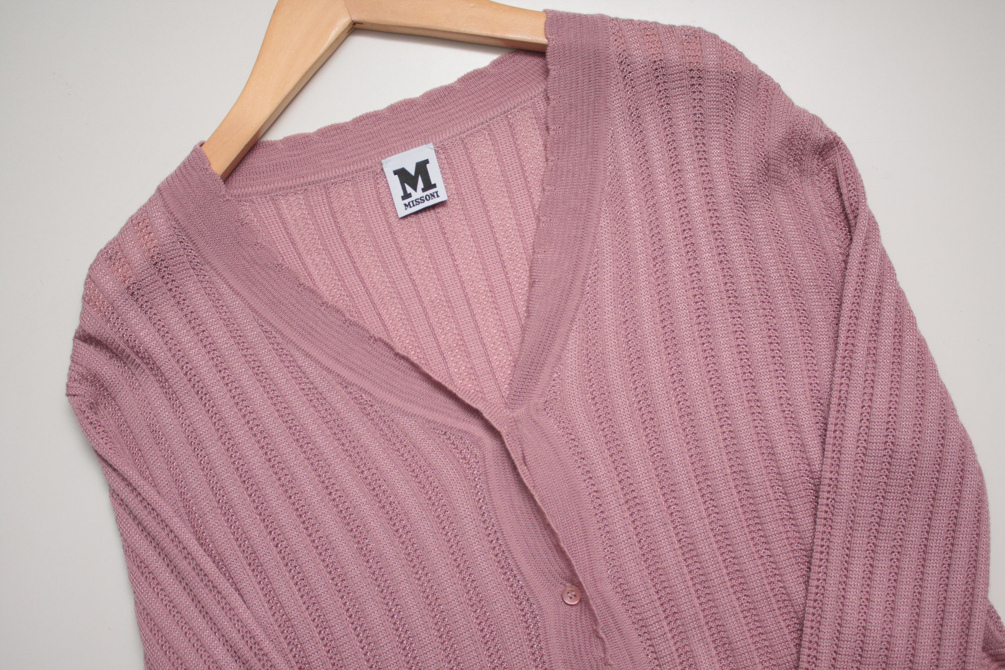 Missoni Pink Knitted V-Neck Cardigan Women's