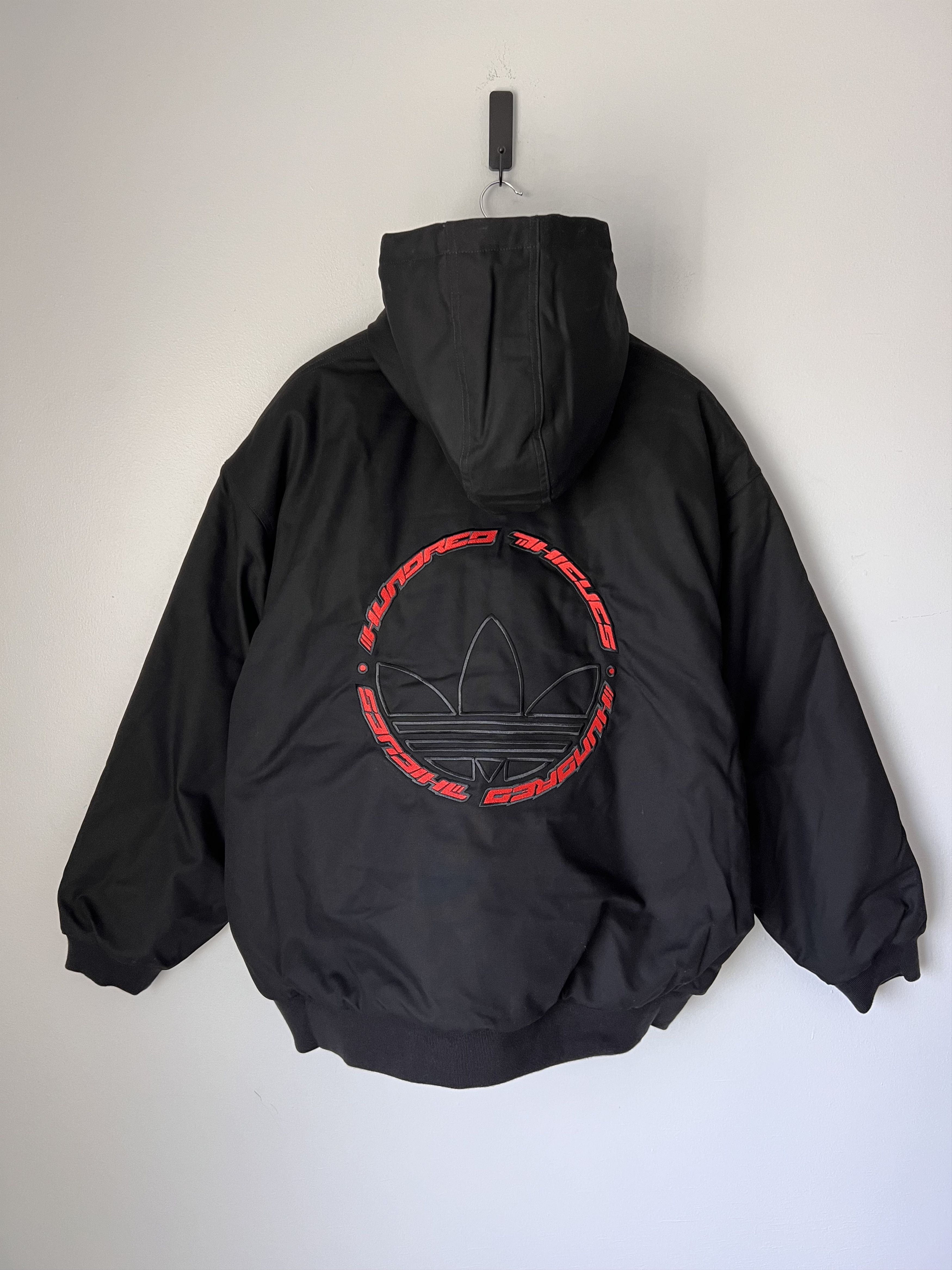 100 Thieves × Adidas 100 Thieves Adidas Hooded Work Jacket in Black Size US XXL / EU 58 / 5 - 4 Thumbnail