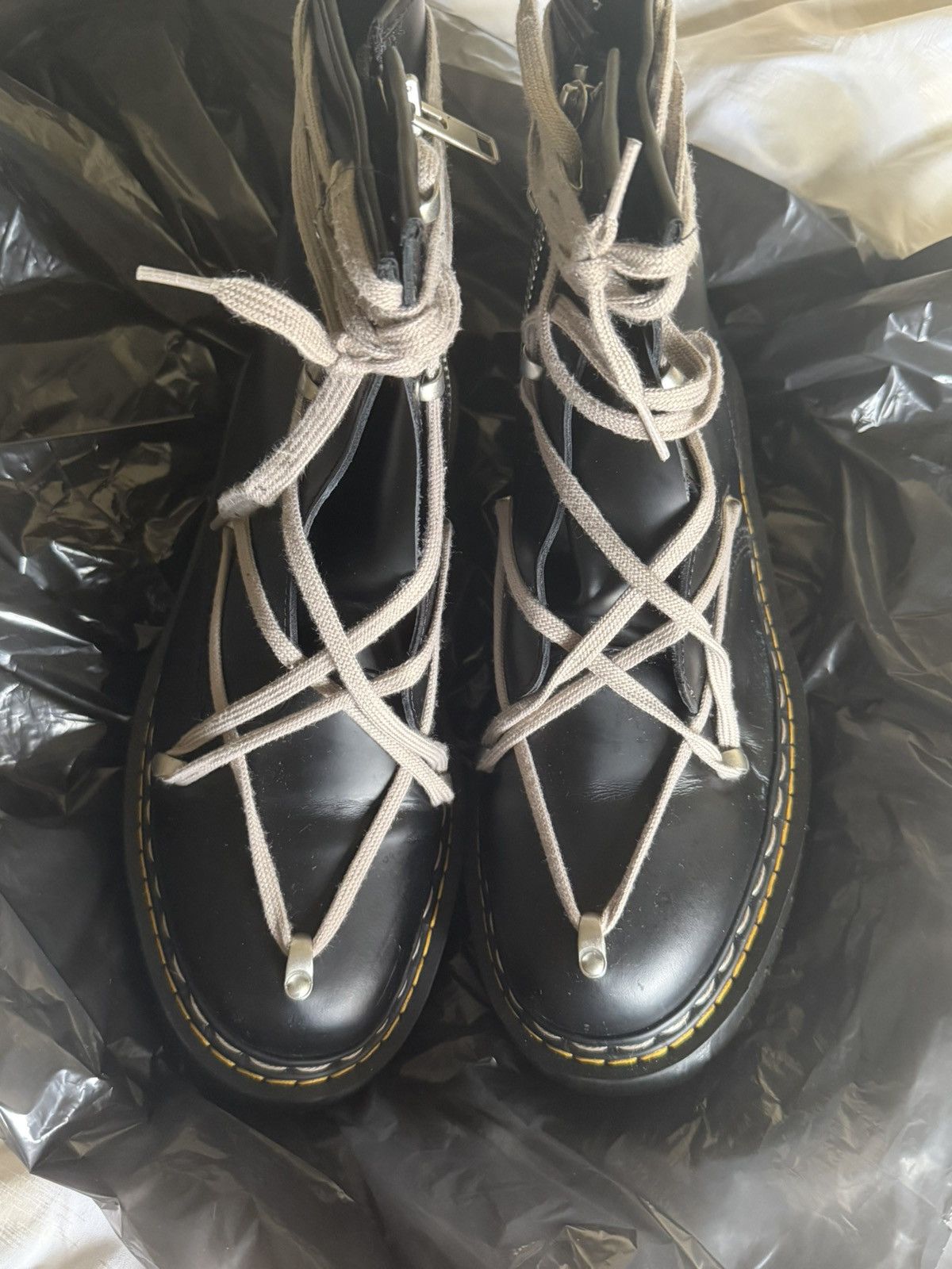 Rick Owens Rick Owens x Doc Martens Lace Boots Size US 12 / EU 45 - 4 Thumbnail