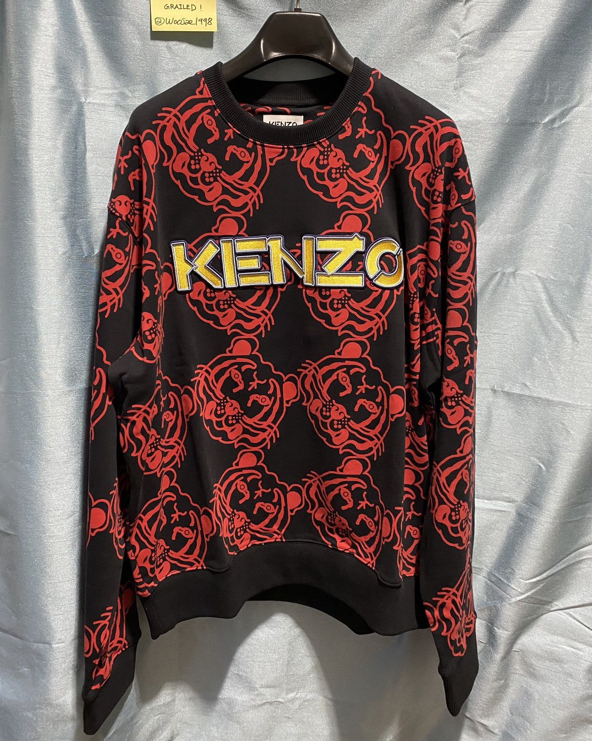 Black and red kenzo sweater hot sale