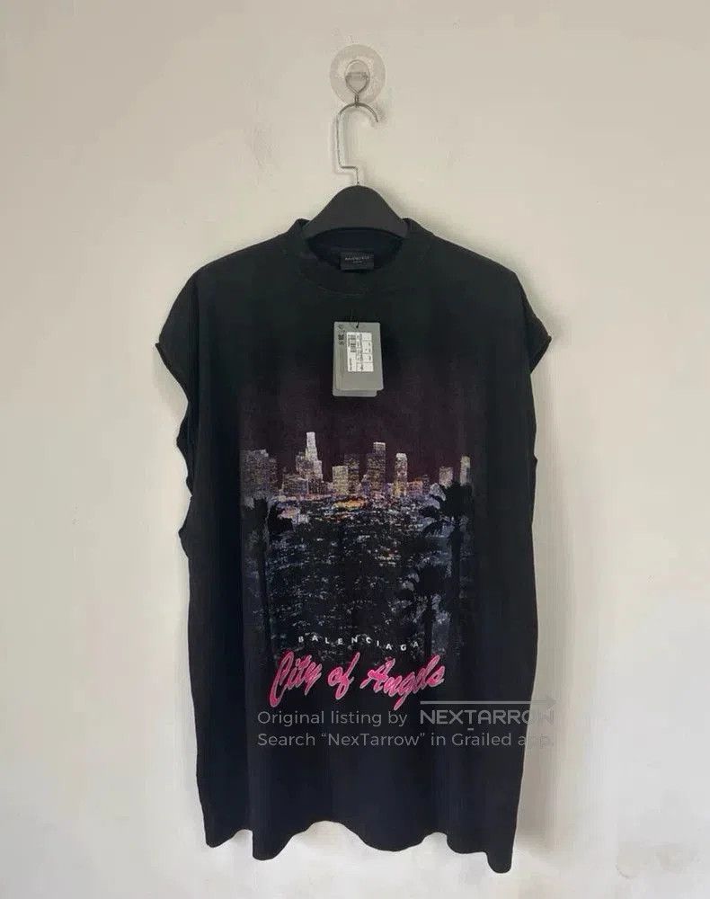 Balenciaga Balenciaga LA Night Print Sleeveless Top. Size US S / EU 44-46 / 1 - 2 Thumbnail