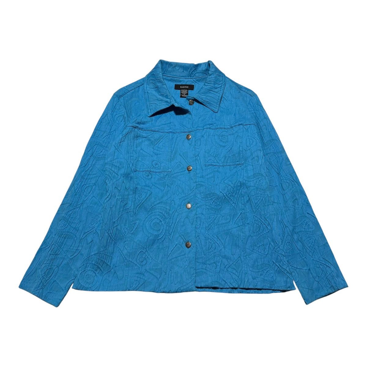 Other KAKTUS Blue Geometric Patterned Button Jacket Women's Medium Size M / US 6-8 / IT 42-44 - 1 Thumbnail