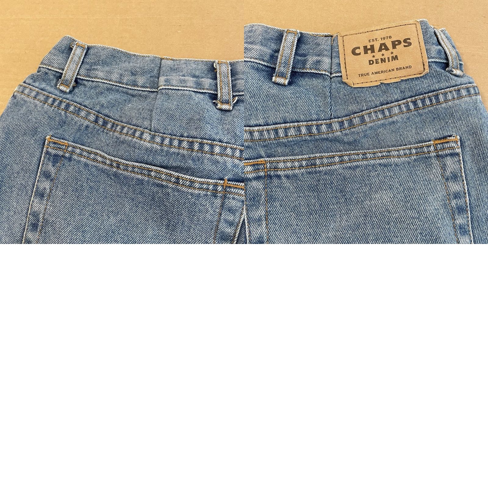 Chaps Chaps Jeans Shirt? 33 x 26 Blue Straight Fit Denim Pockets Mens Adult 90s Hip Hop Retro USA 5-Pocket Style Regular Size US 33 - 10 Thumbnail