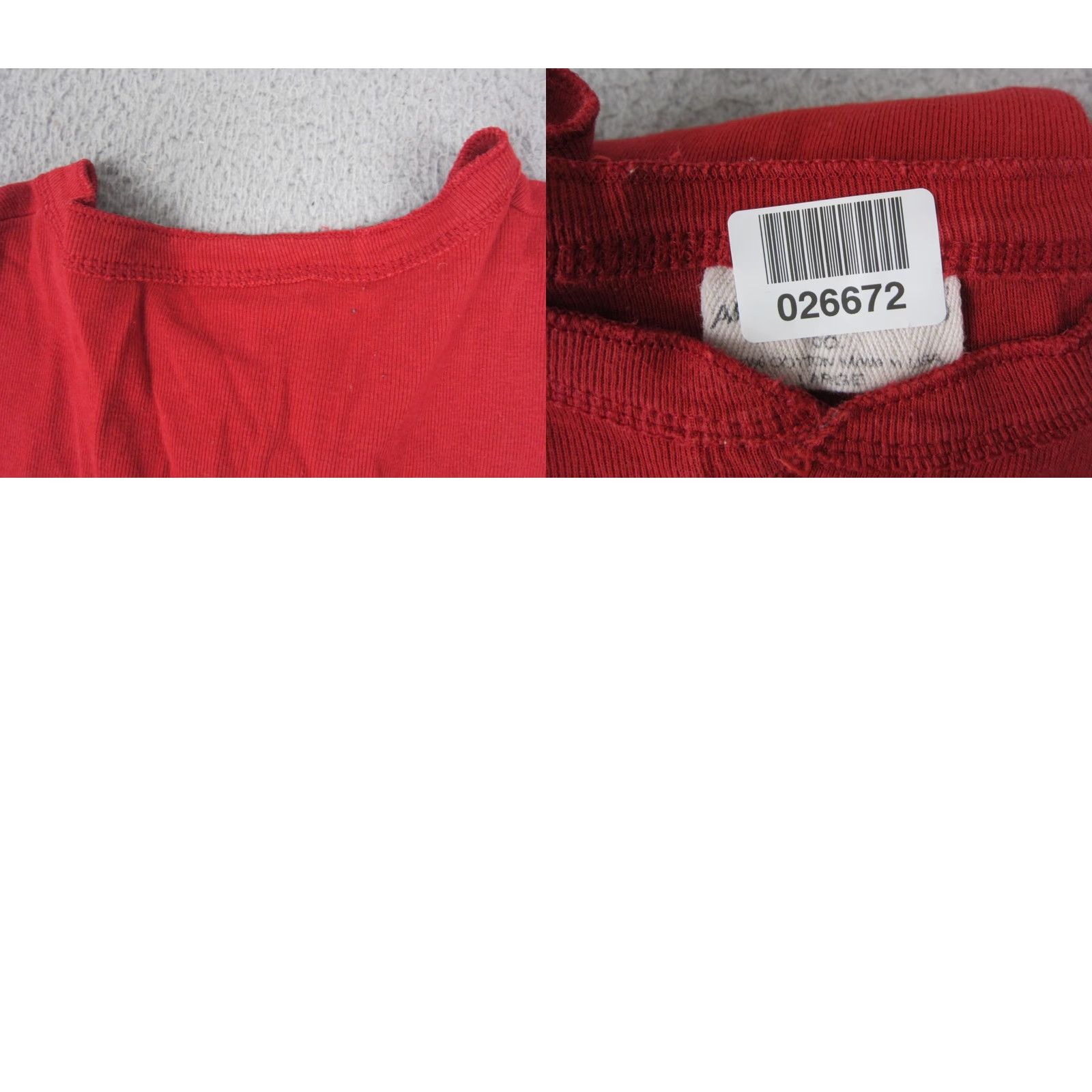 Vintage Amalgamated Shirt Mens Large Red Henley Cotton Long Sleeve Made in USA Classic 90s Vintage Regular Size US L / EU 52-54 / 3 - 9 Thumbnail