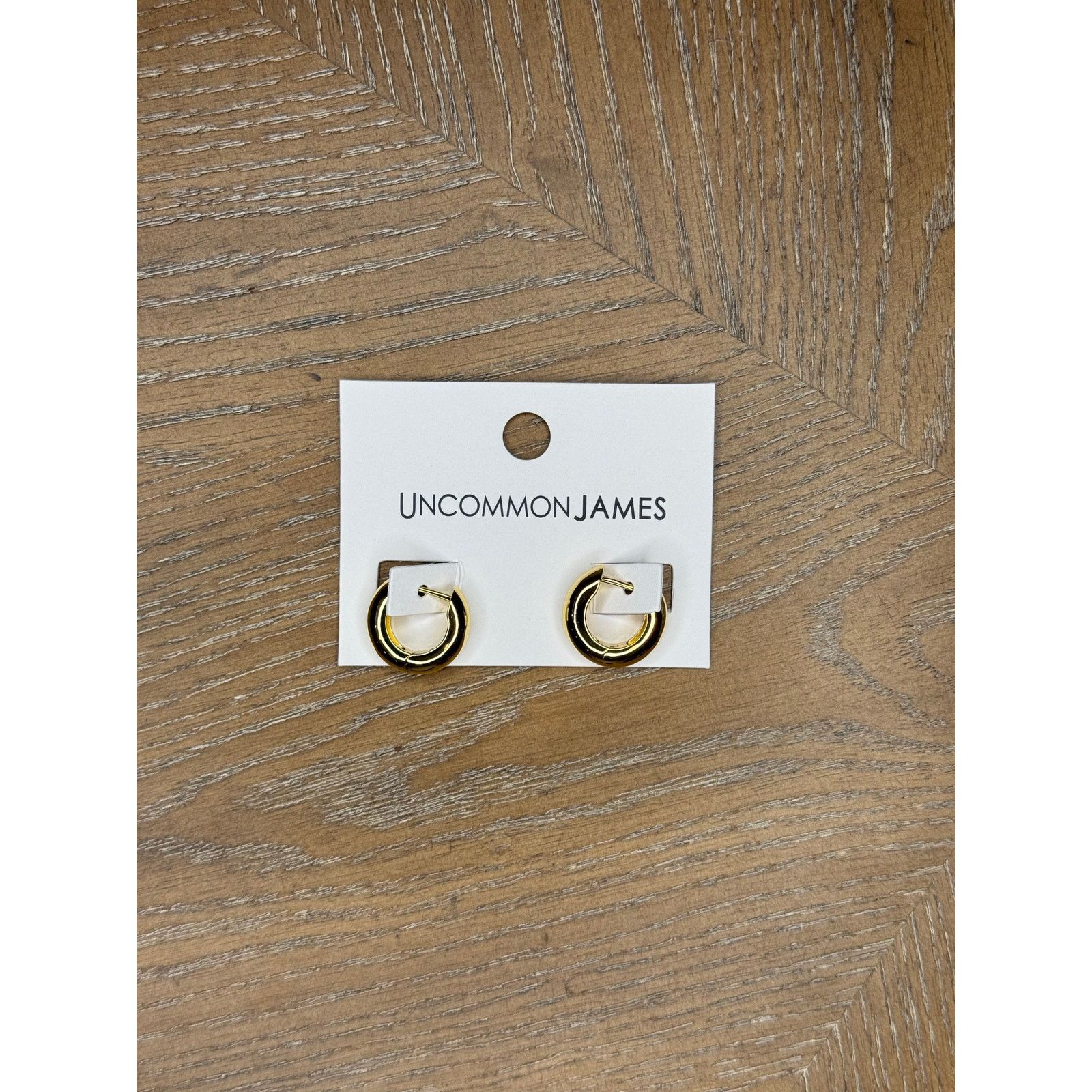 Other Uncommon James Gold Tone Chunky Hoop Earrings Minimalist Size ONE SIZE - 4 Thumbnail