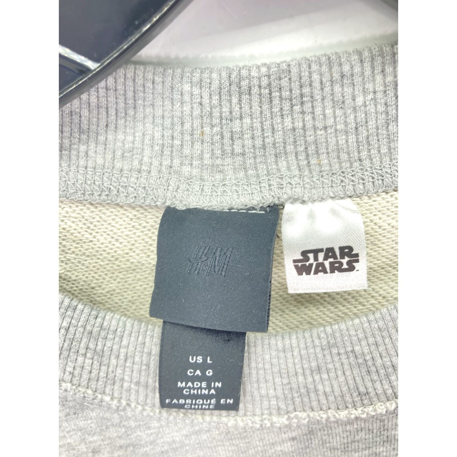 Star Wars VINTAGE Star Wars Yoda H&M Sweatshirt Men Size L Gray Pullover Long Sleeve Cotton Crew Neck Graphic Print Stars Shirt Mens Size US L / EU 52-54 / 3 - 5 Thumbnail