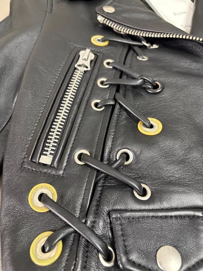 Acne Studios Acne Studios Women's Biker Leather Jacket Size 4XL / US 24-26 - 5 Thumbnail
