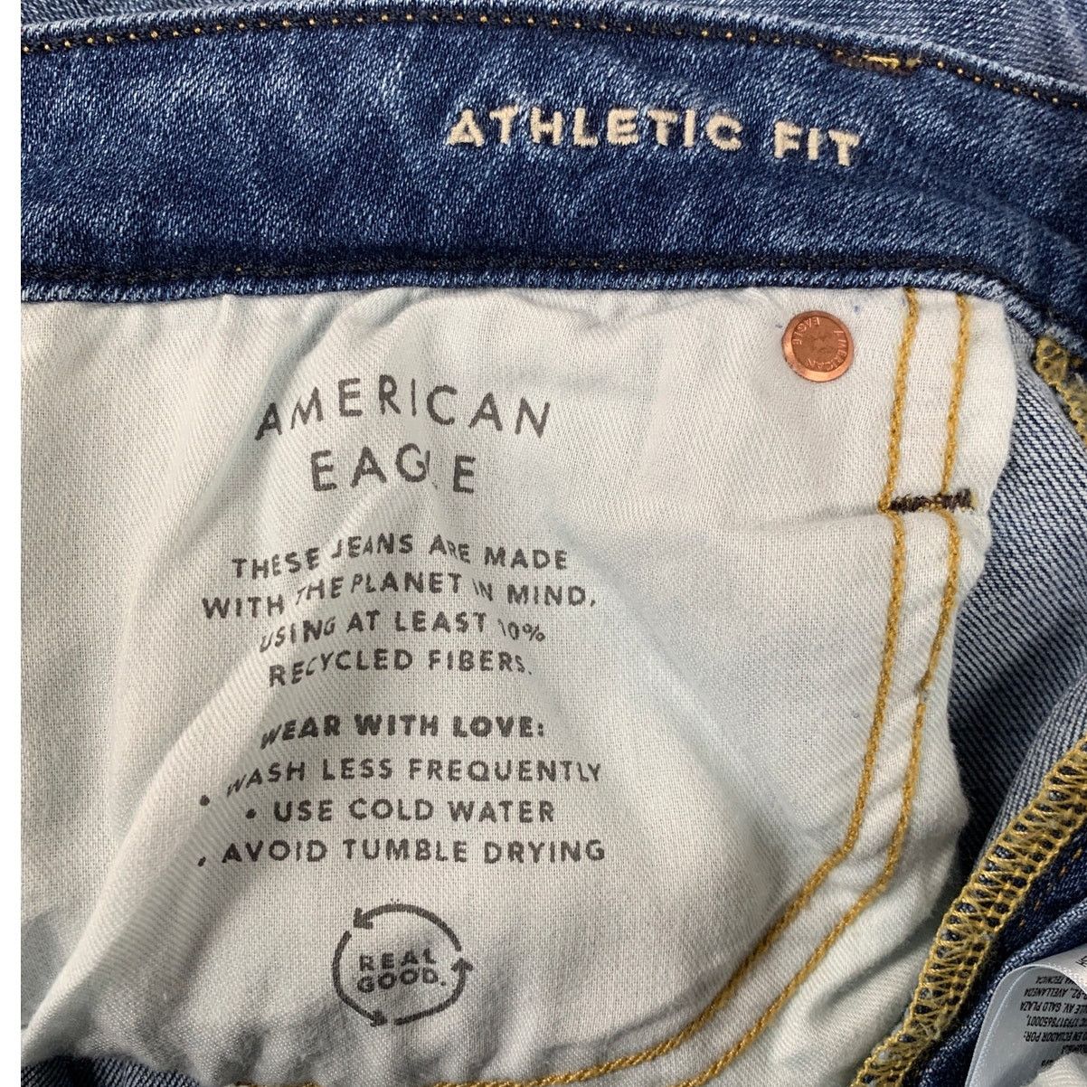 American Eagle Outfitters New American Eagle Mens Size 32 X 34 Denim Blue Jeans Size US 32 / EU 48 - 6 Thumbnail