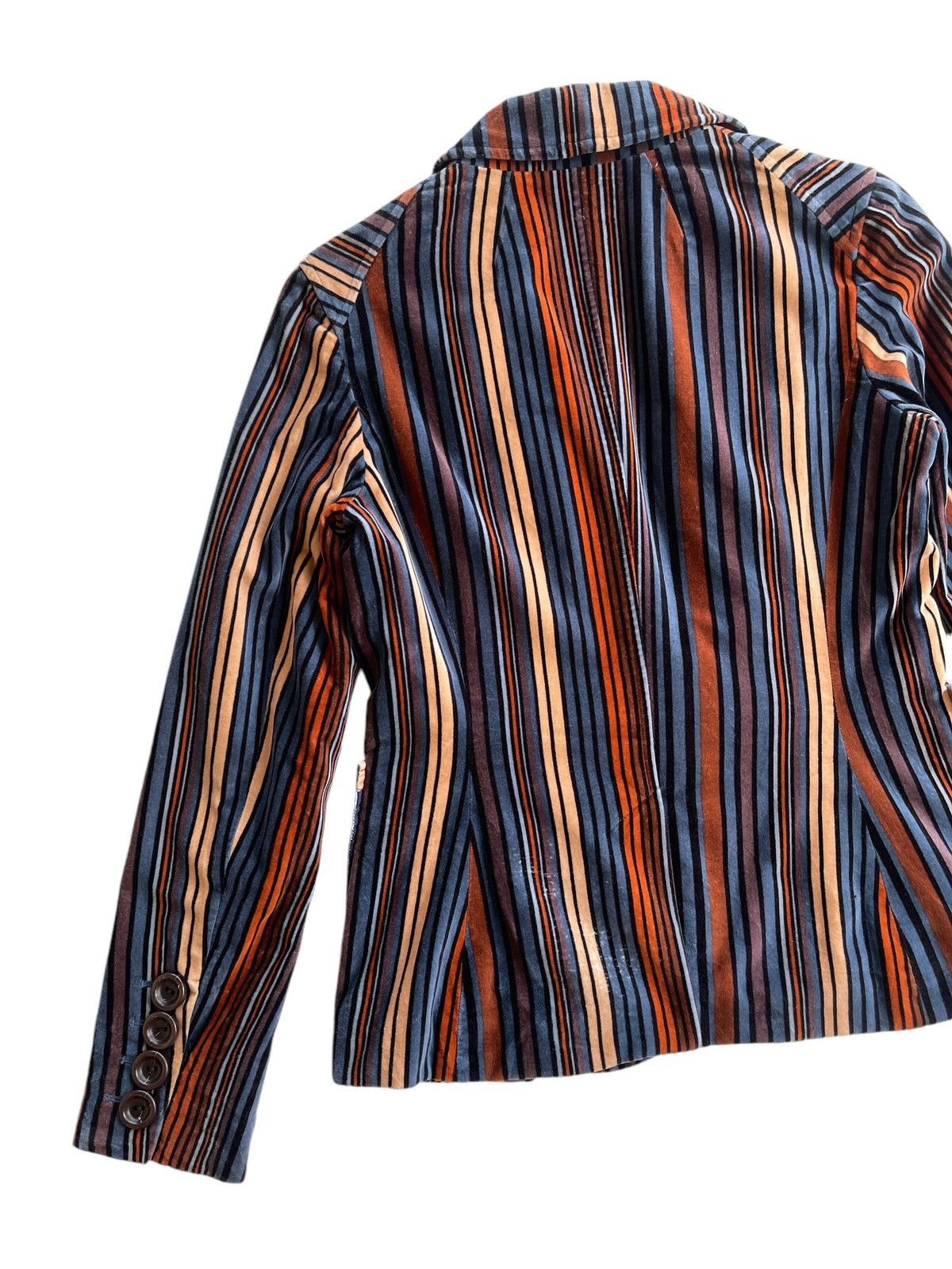 Marc Jacobs Marc Jacobs Rainbow Stripe Velvet Coat Size S / US 4 / IT 40 - 7 Thumbnail