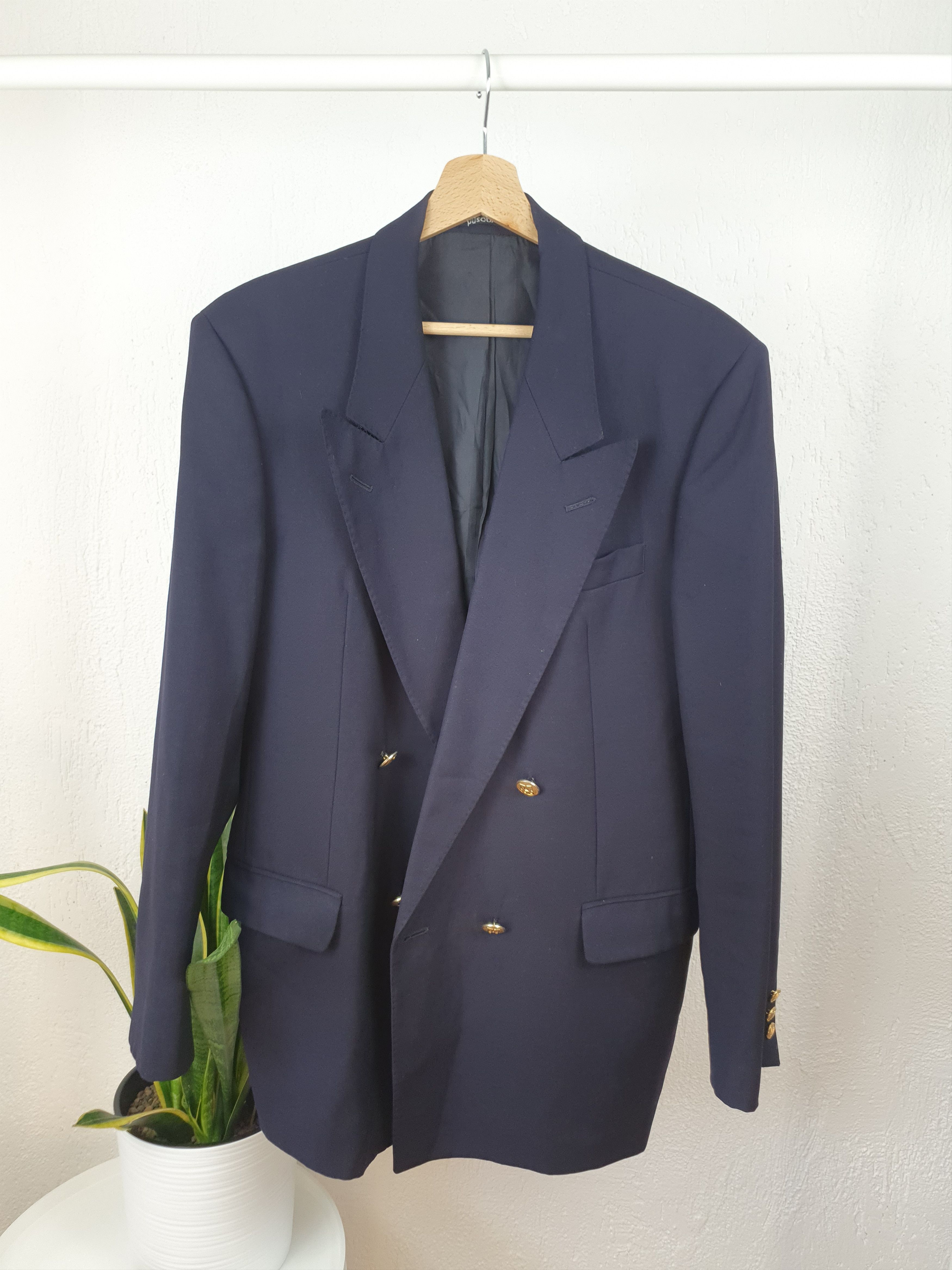 DAKS × Vintage Dark London Wool Jacket Gold Button Blazers Medium Size Size US M / EU 48-50 / 2 - 1 Thumbnail