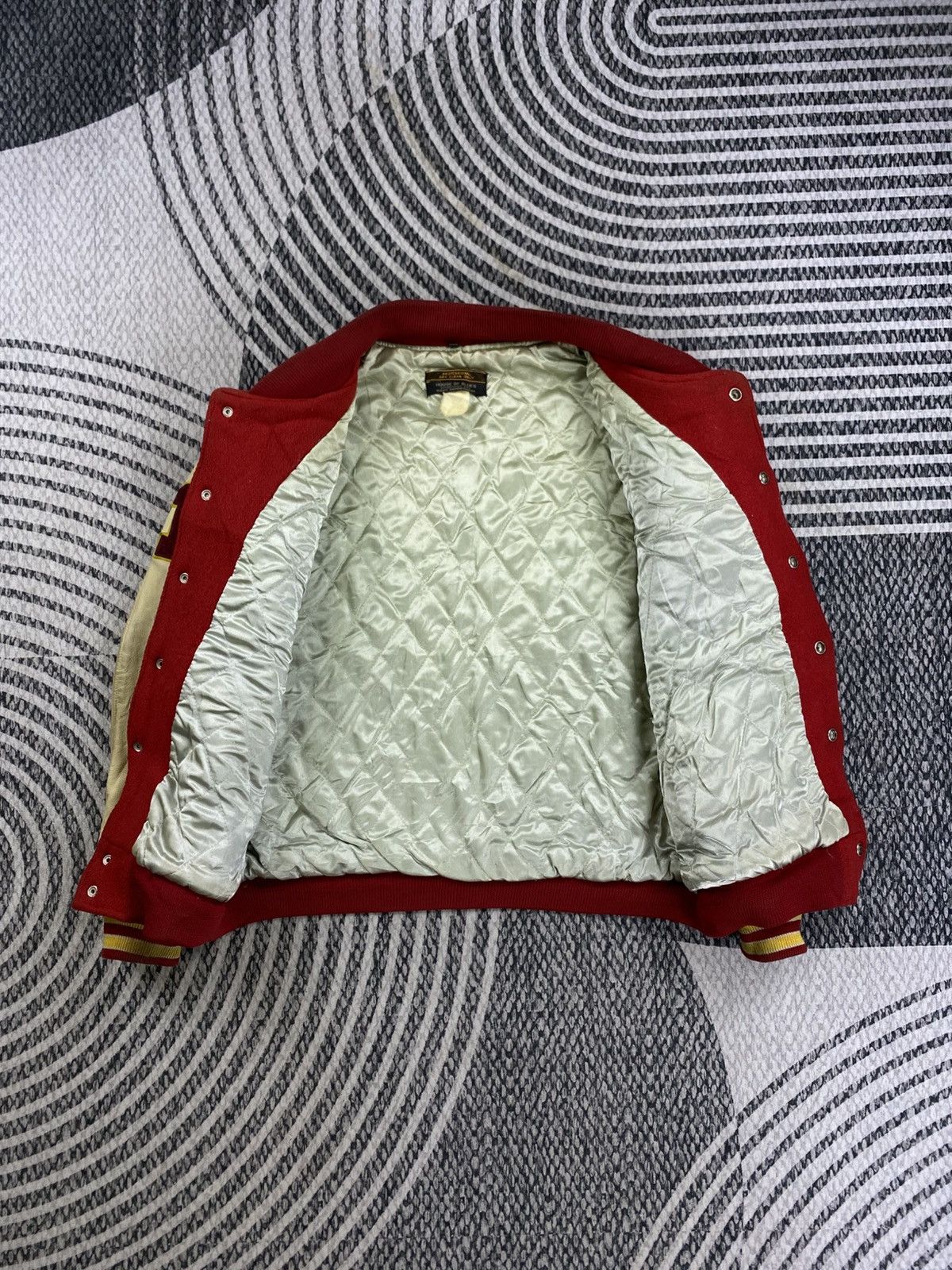 Japanese Brand Vtg House Of Blues Letterman Leather Sleeve Varsity Jacket Size US M / EU 48-50 / 2 - 6 Thumbnail