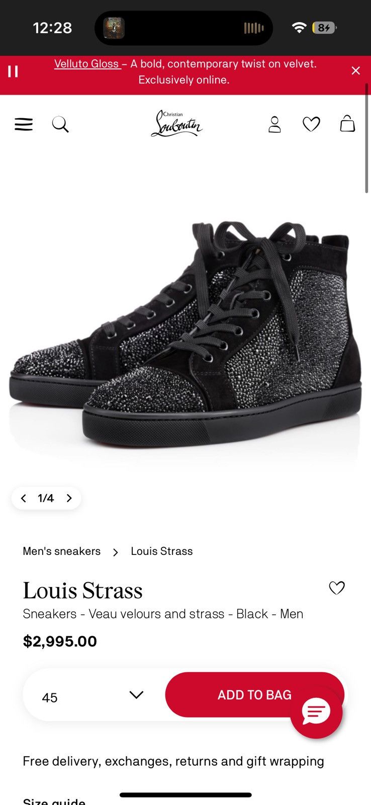 Christian Louboutin Christian Louboutin Louis Strass High-Top Size US 12 / EU 45 - 8 Thumbnail
