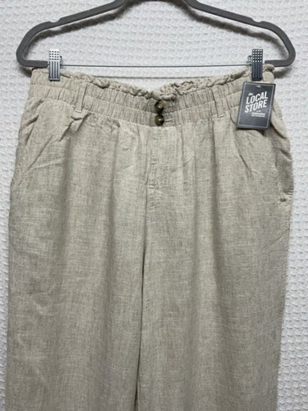 Other NWT Briggs Paper Bag Pleated Lagenlook WideLeg Pants Women L Size 32" / US 10 / IT 46 - 6 Thumbnail
