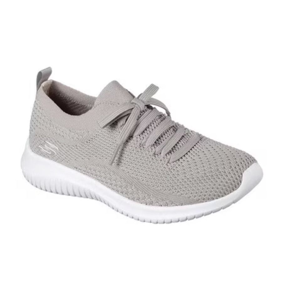 SKECHERS Skechers Ultra Flex Statement Sneakers Knit Lace-Up Taupe 8 Size US 8 / IT 38 - 1 Thumbnail