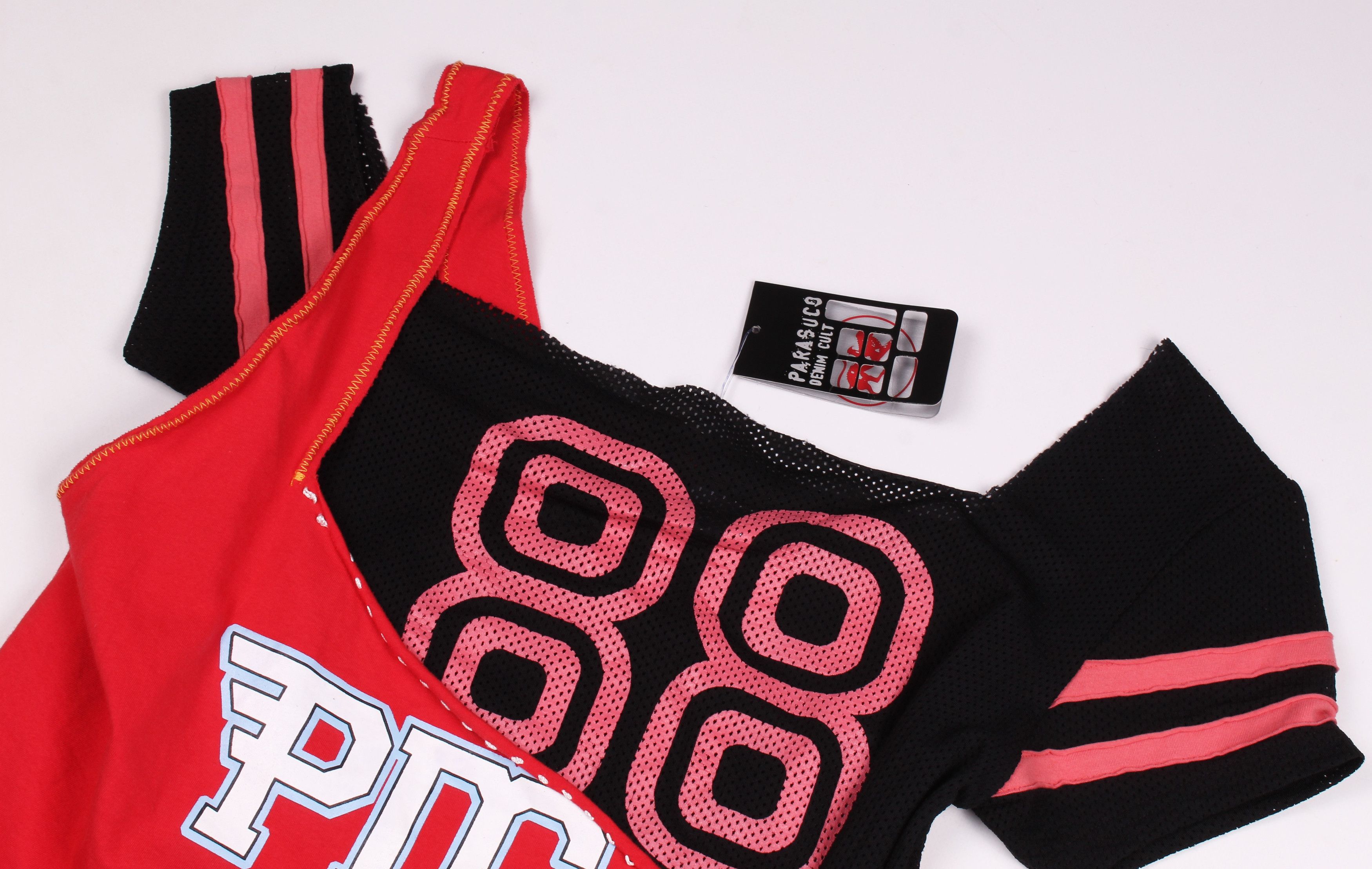 Parasuco × Vintage Vintage Parasuco Cult Deconstructive Y2K Cropped Top Size L / US 10 / IT 46 - 2 Thumbnail