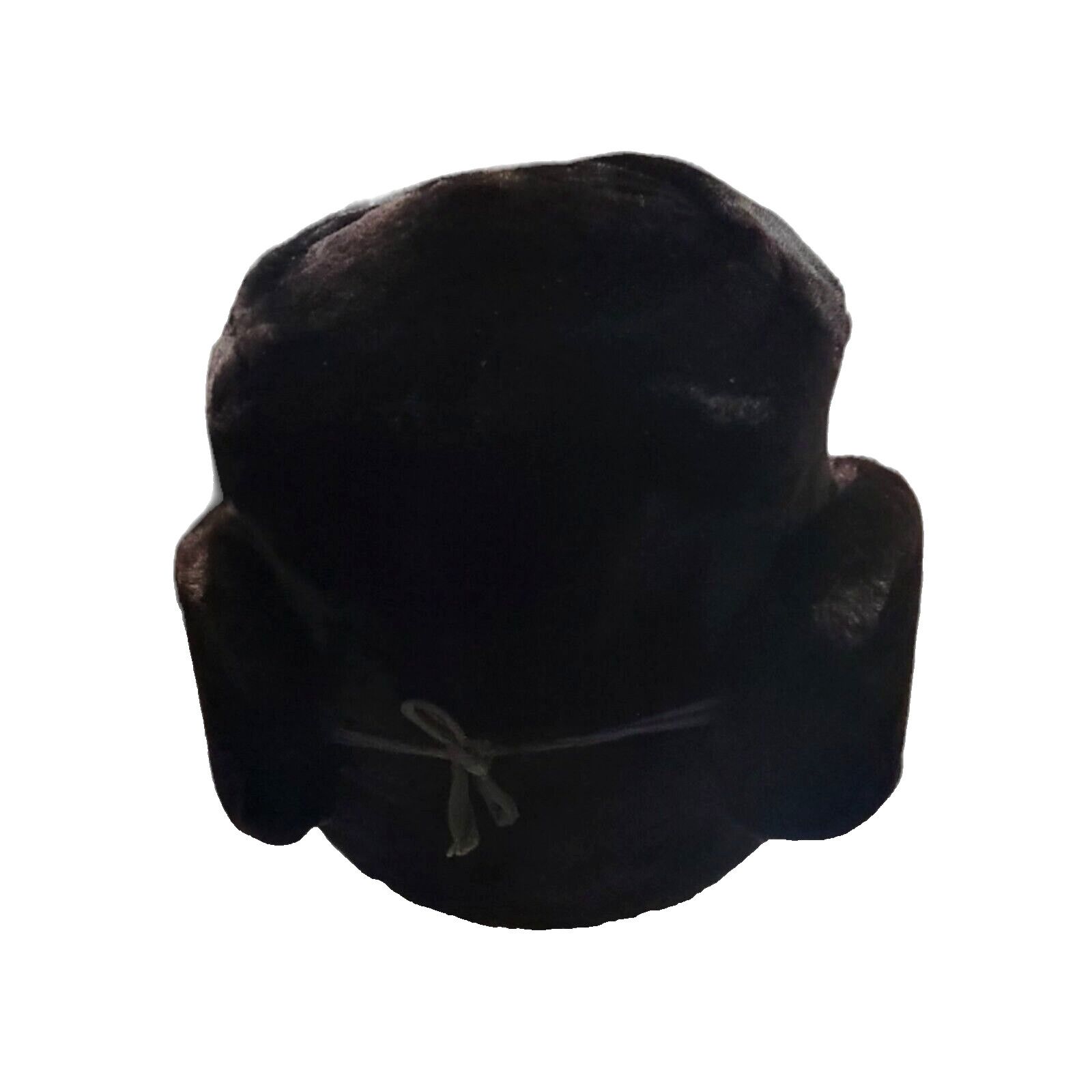 Other Real Russian Black Mouton Sheepskin Fur Ushanka Hat Size XL Size ONE SIZE - 4 Thumbnail