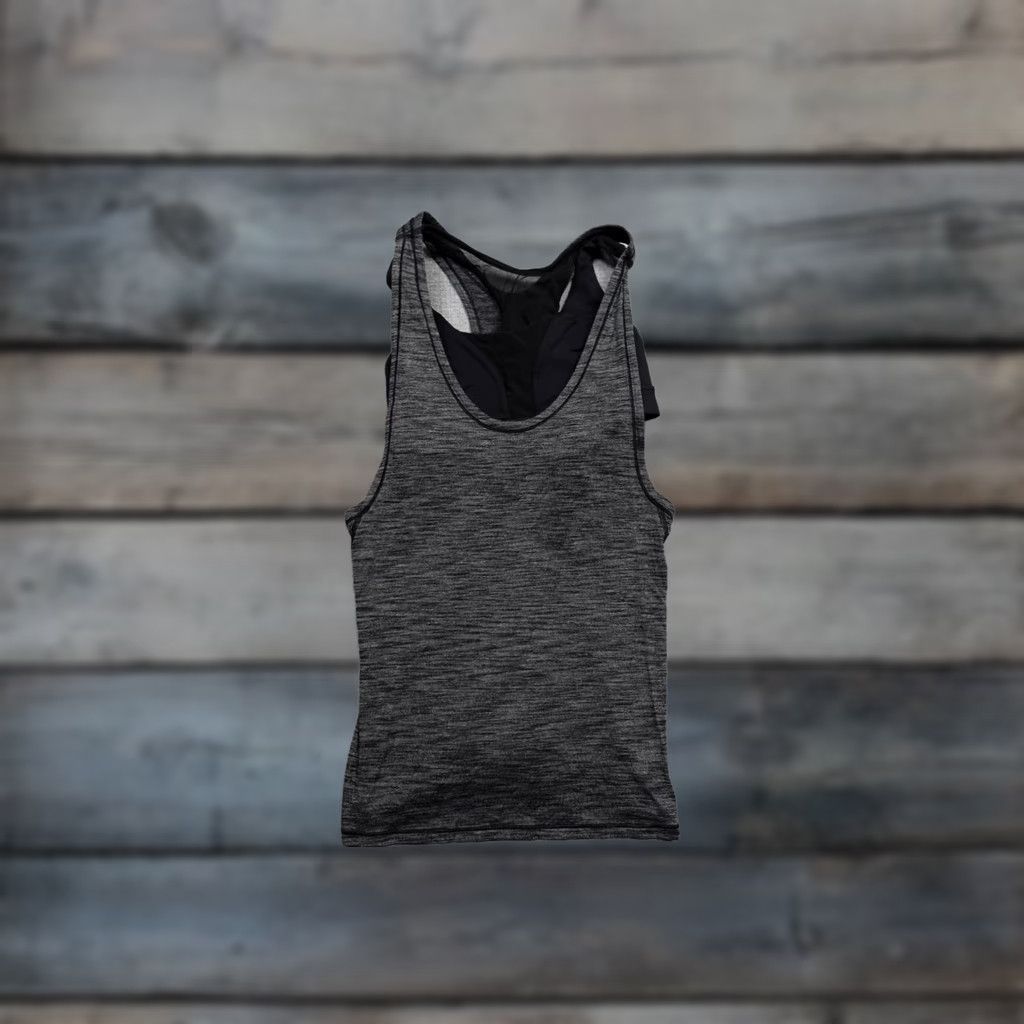 Lululemon Lululemon Built In Bra Tank Top Womens Size 4 Gray Racer Back Performance Yoga Tank (Adult) Womens Size S / US 4 / IT 40 - 1 Thumbnail