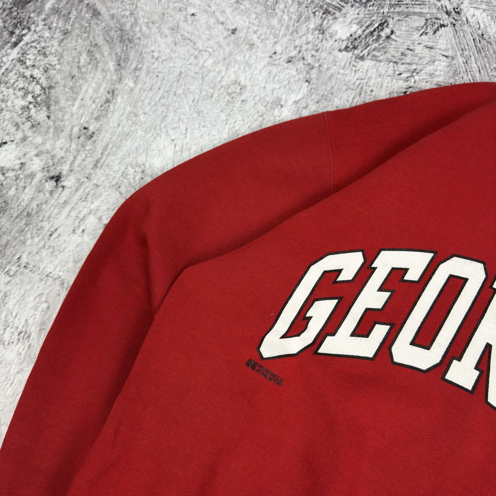Russell Athletic Russell Athletic Mens Red Cotton Georgia Pullover Sweatshirt Size US M / EU 48-50 / 2 - 4 Thumbnail