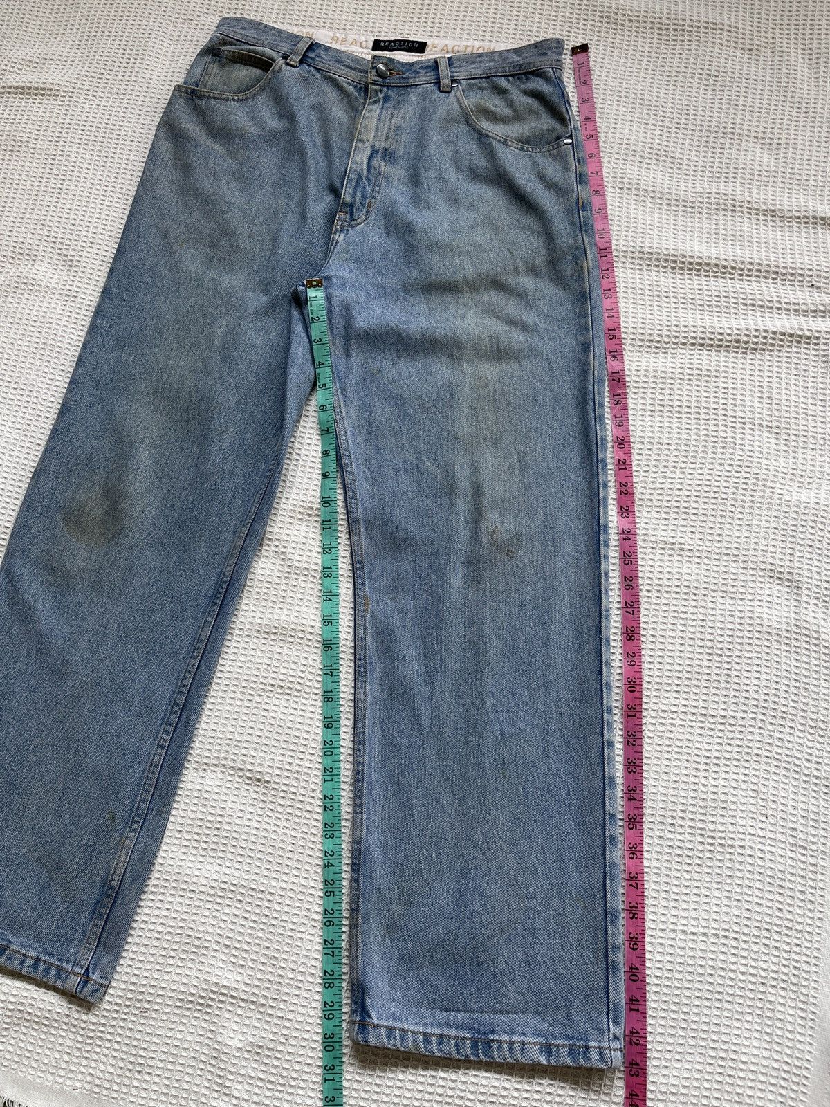 JNCO × Kenneth Cole × Southpole Last Drop🔥🔥Vtg Reaction Kenneth Cole Light Blue Baggy Jeans Size US 34 / EU 50 - 15 Thumbnail