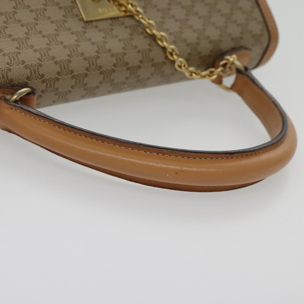 Celine CELINE Macadam Canvas Hand Bag Coated Canvas Beige Size ONE SIZE - 7 Thumbnail