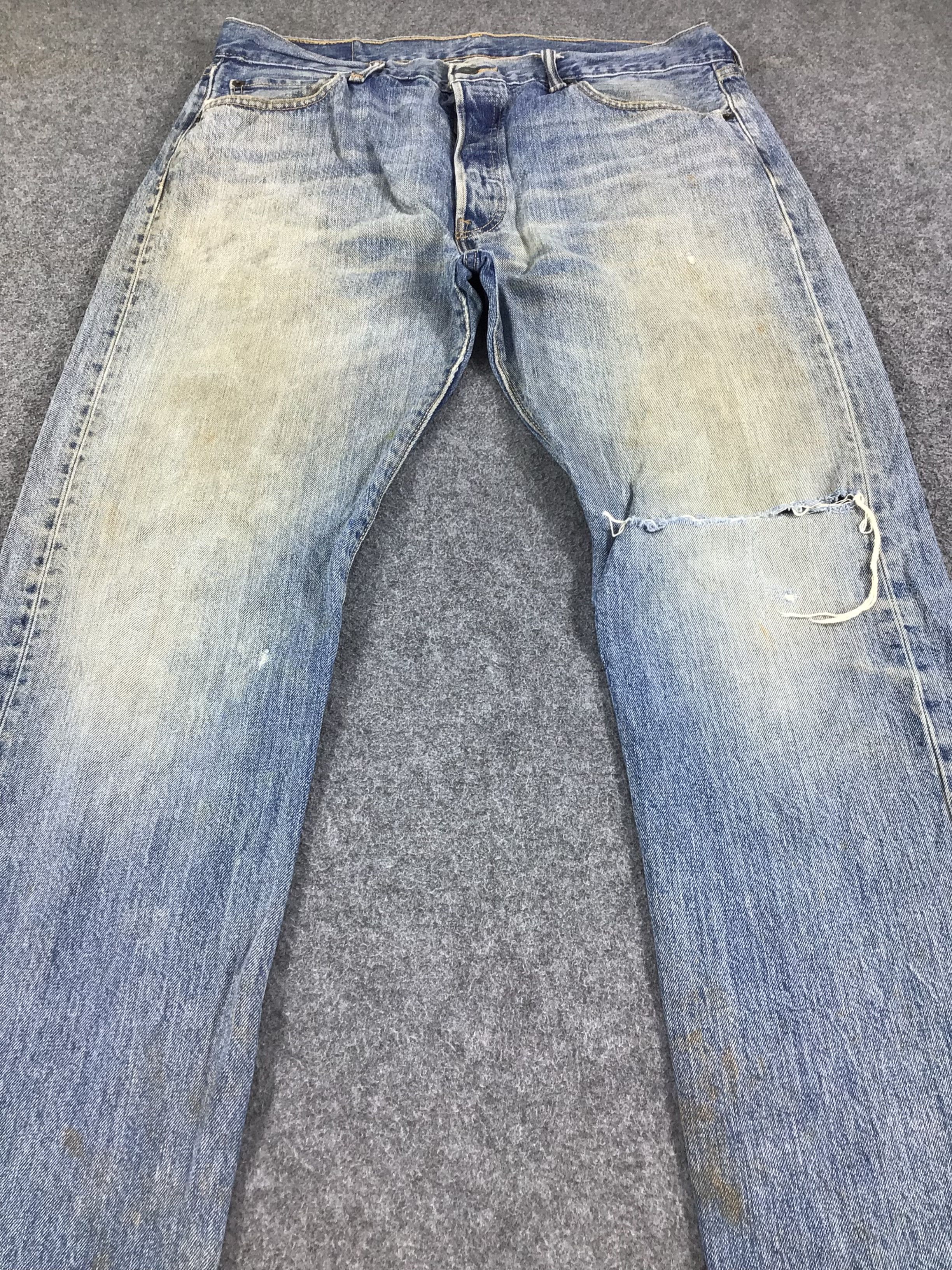 Levi's × Vintage Vintage Levis 501 Jeans Distressed-J823 Size US 35 - 3 Thumbnail