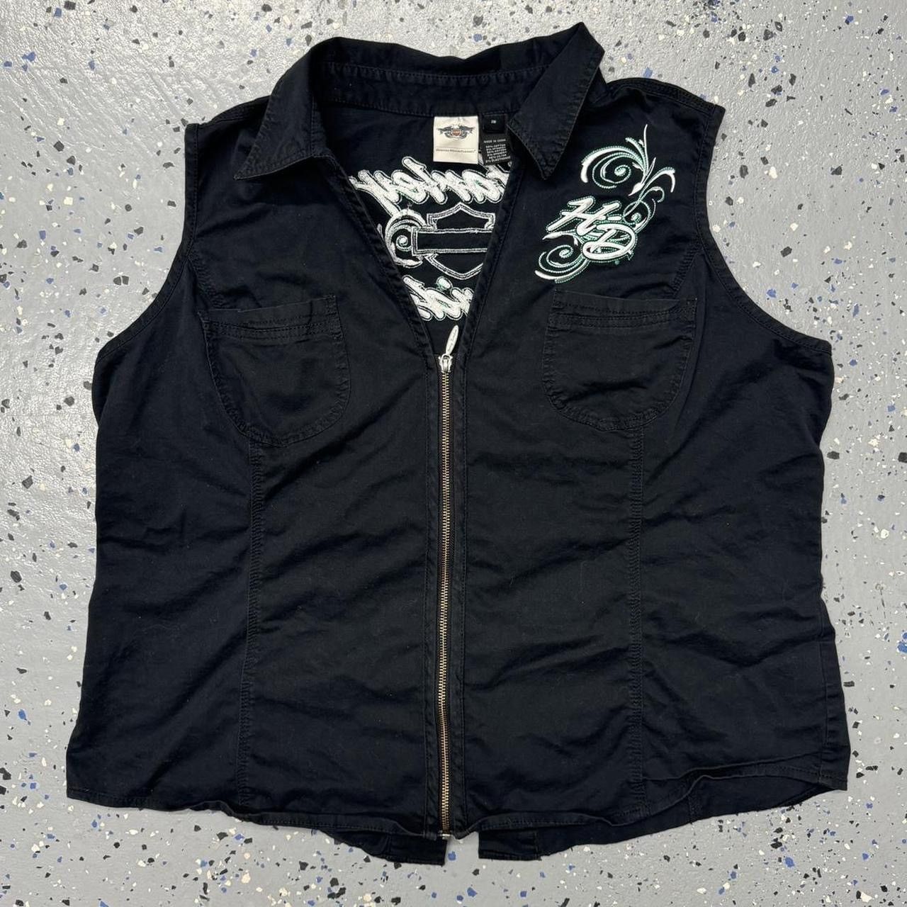 Designer × Harley Davidson Harley Davidson Half Zip Embroidered Vest XXL Size US XXL / EU 58 / 5 - 1 Thumbnail