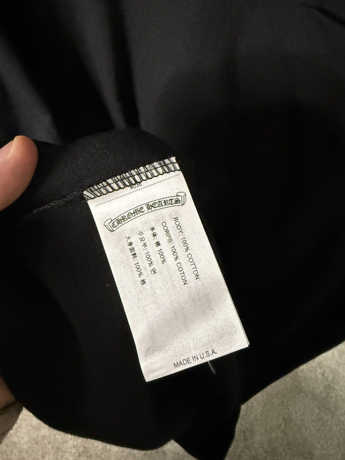Chrome Hearts Chrome Hearts Black Neck Logo S/s Size US L / EU 52-54 / 3 - 3 Thumbnail