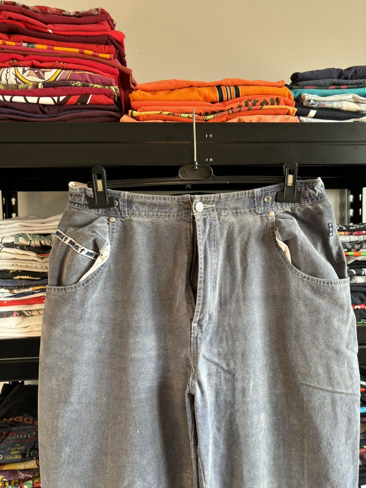 Disney × Mickey Mouse Disney Mickey Mouse Distressed Denim Workwear Rare Grey Size US 34 / EU 50 - 7 Thumbnail