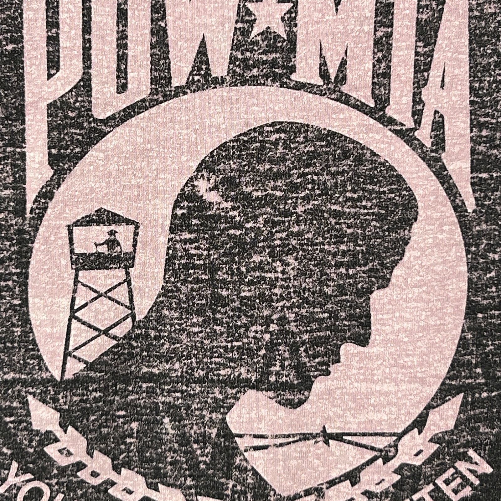 Jerzees Vintage 90s US Army POW-MIA T Shirt Military Pink Large Size US XL / EU 56 / 4 - 7 Thumbnail