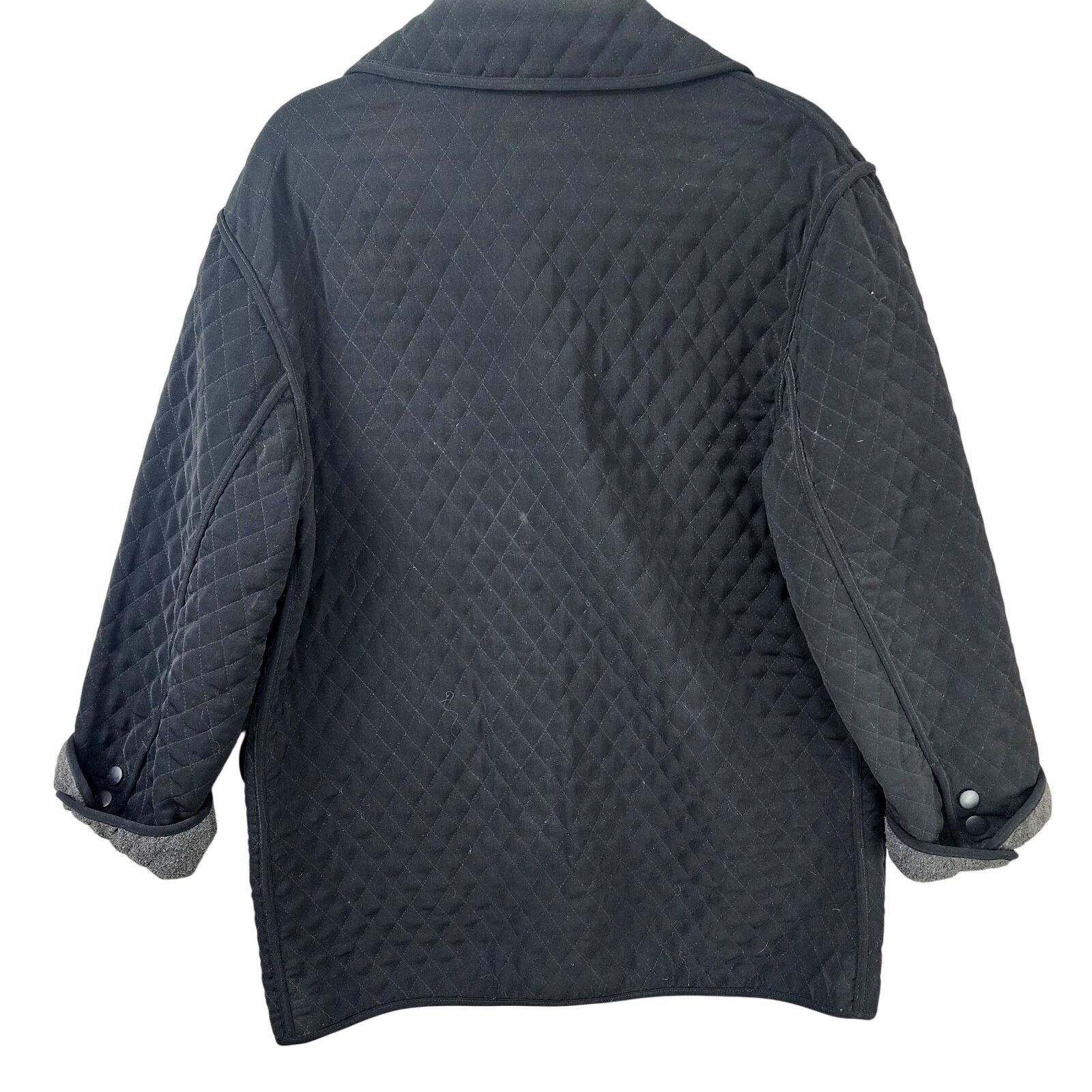 Other Hilary Radley Black Quilted Coat Women Small Snap Closure Size S / US 4 / IT 40 - 2 Thumbnail