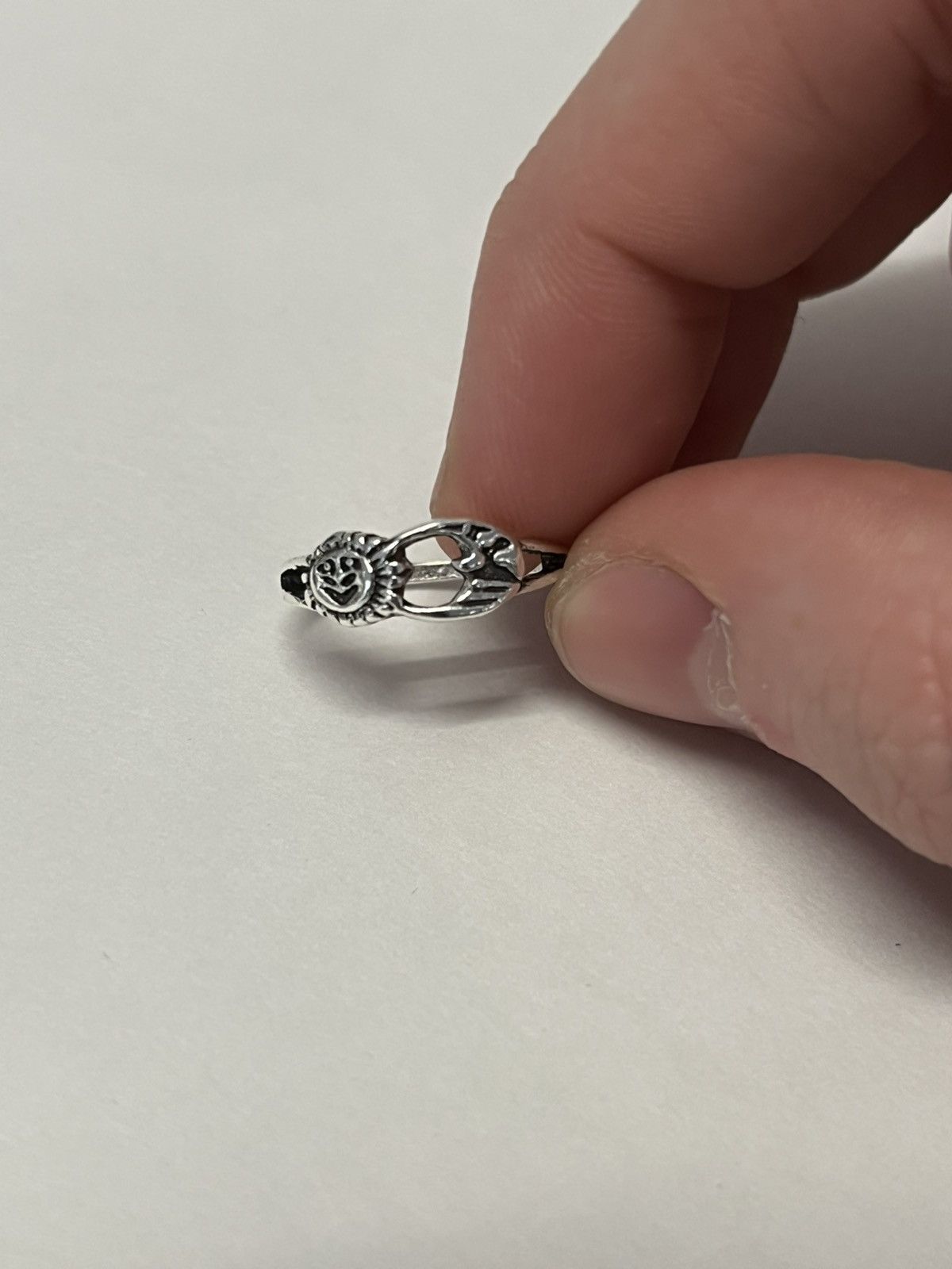 Vintage Silver vintage style sun and moon ring Size ONE SIZE - 4 Thumbnail