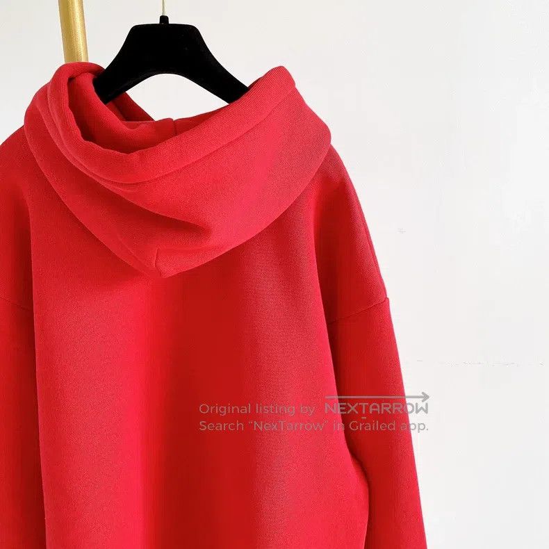 Balenciaga Balenciaga Red Lettering Logo Hooded Sweatshirt Size US M / EU 48-50 / 2 - 4 Thumbnail