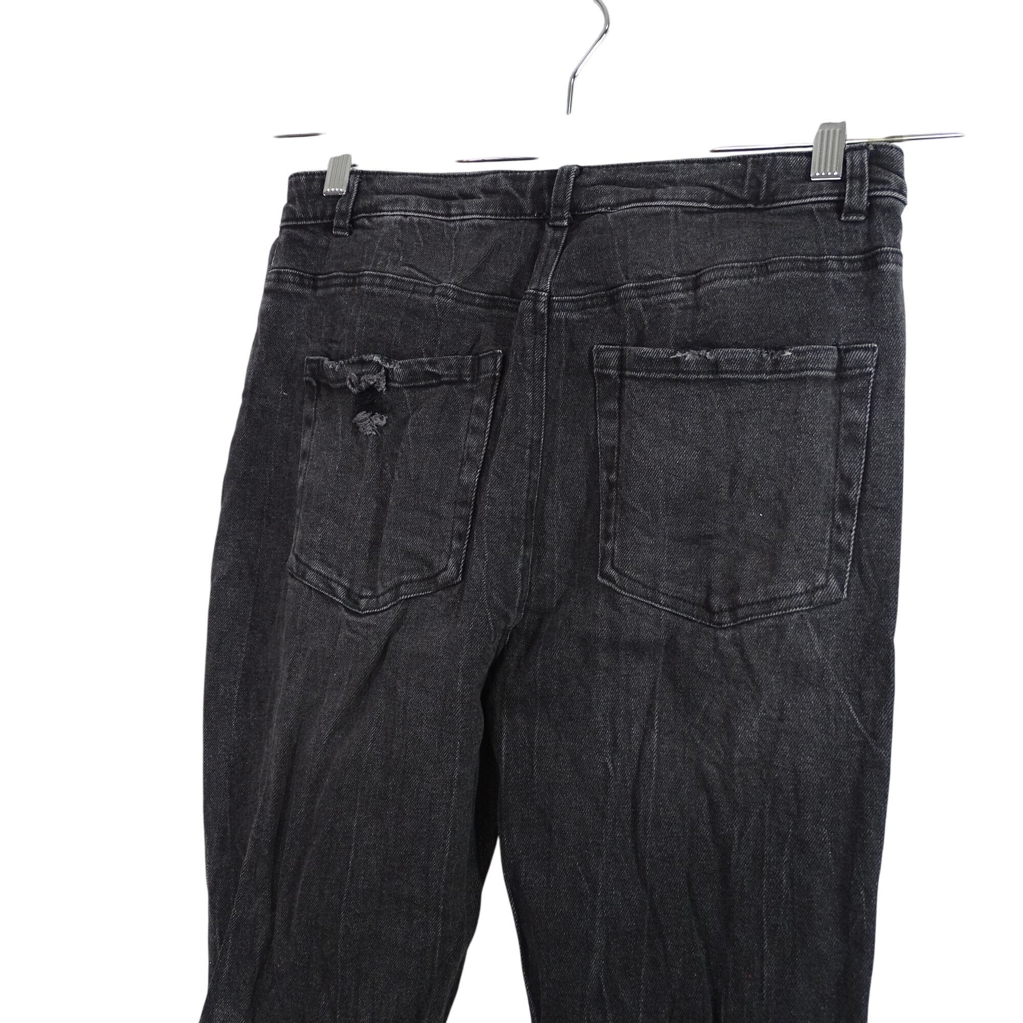GB GB Black Ripped Wide Leg Flare Jeans Juniors Size 11 Denim F Size 31" - 5 Thumbnail