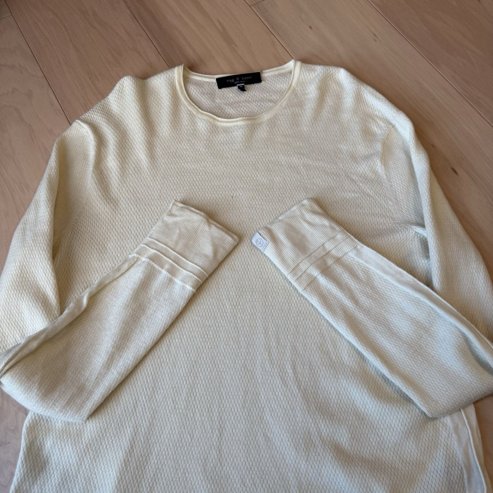 Rag & Bone Rag & Bone Thermal Shirt XL Cream Wool Base Layer Size US XL / EU 56 / 4 - 4 Thumbnail