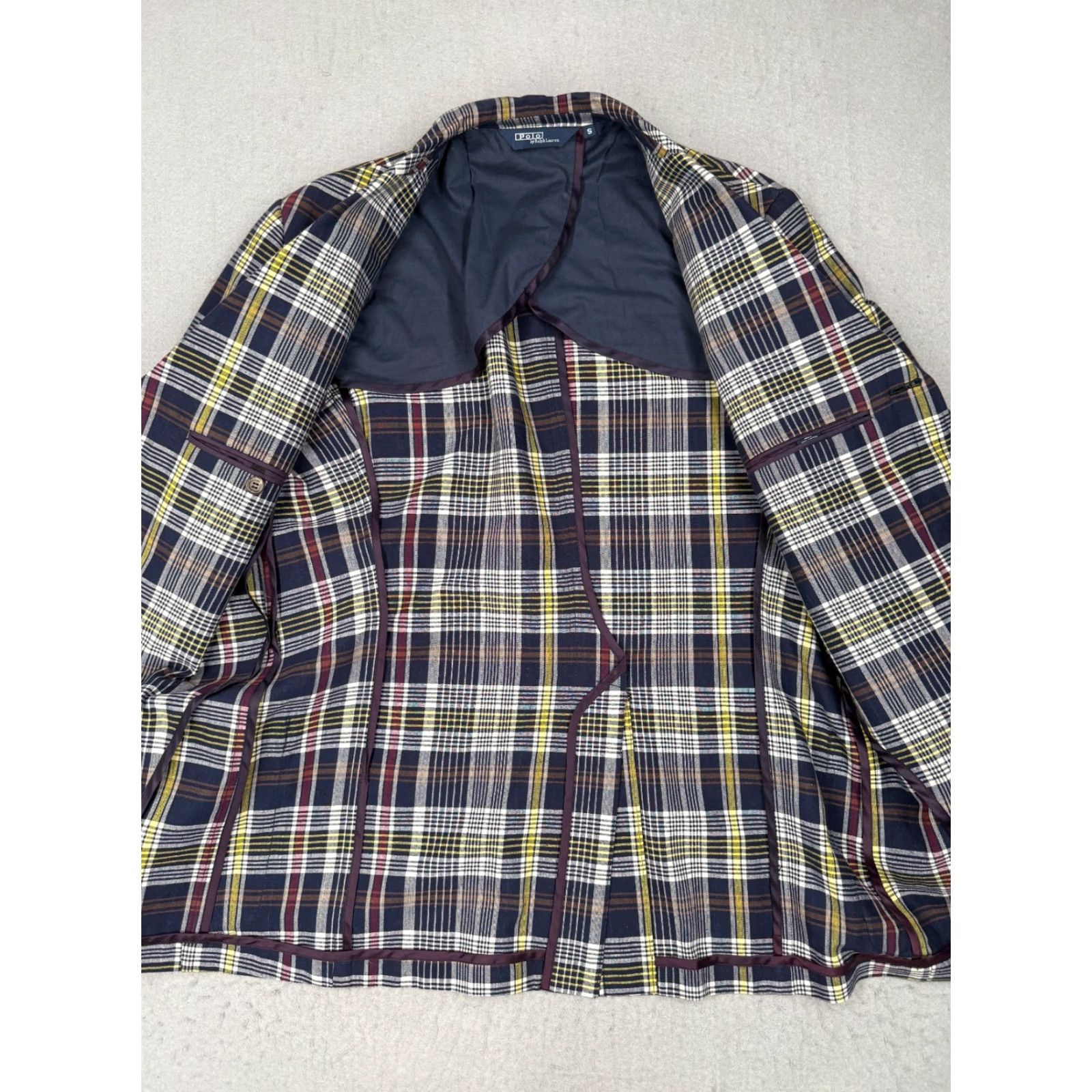 Polo Ralph Lauren Vintage Polo Ralph Lauren Sport Coat Jacket Men Small Blue Plaid Wool 3-Button Classic Size US S / EU 44-46 / 1 - 3 Thumbnail