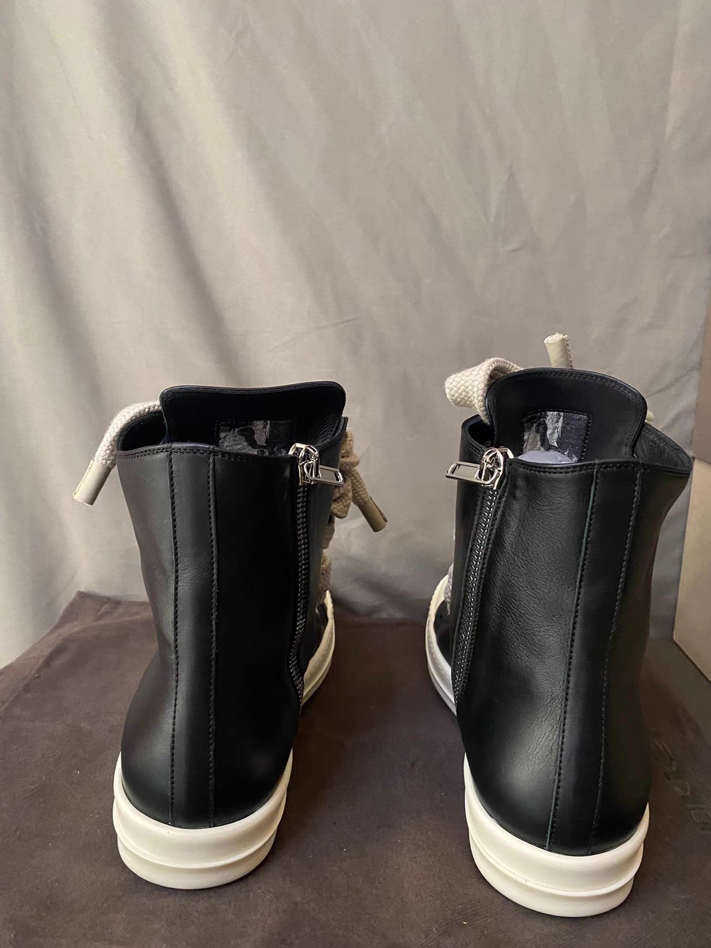 Rick Owens Brand New Rick Owens Mainline Leather Thick Lace Ramones Size US 10 / EU 43 - 3 Thumbnail