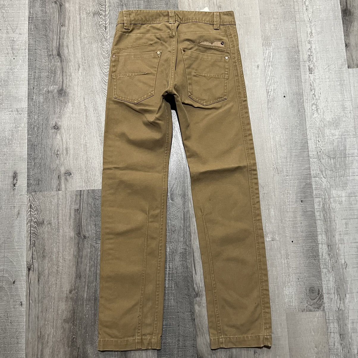Diesel DIESEL DARRON-A Men's Beige Canvas Slim Tapered Pants Jeans Size US 26 / EU 42 - 2 Thumbnail