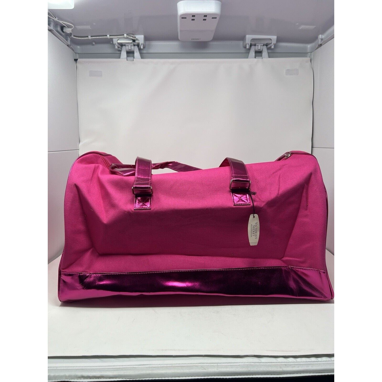 Victoria's Secret Victoria's Secret Travel Tote Bag Hot Pink Foil NWT $99 MSRP Size ONE SIZE - 4 Thumbnail